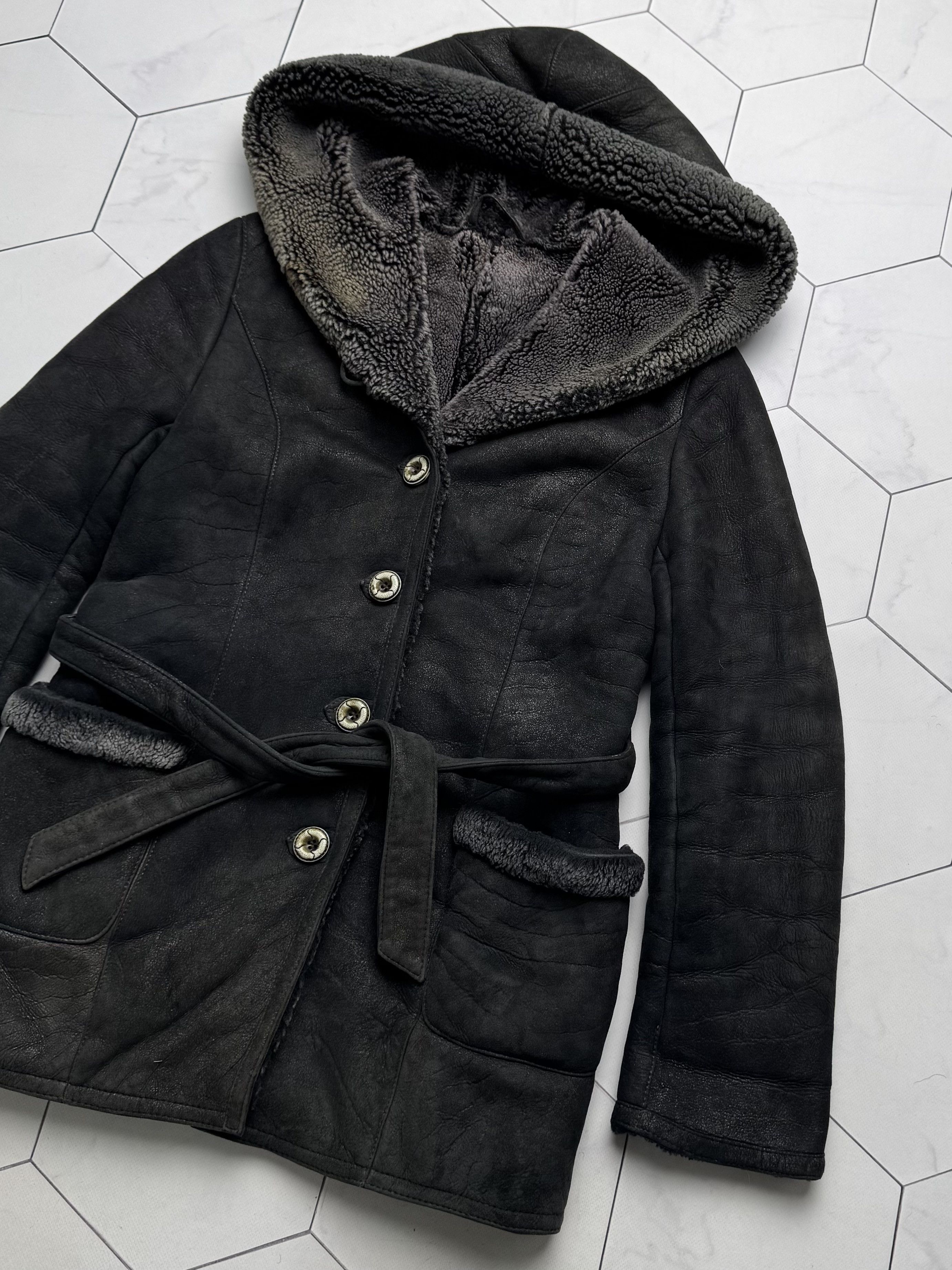 Vintage Vintage Real Sheepskin Hooded Coat (B550) Size M / US 6-8 / IT 42-44 - 8 Thumbnail