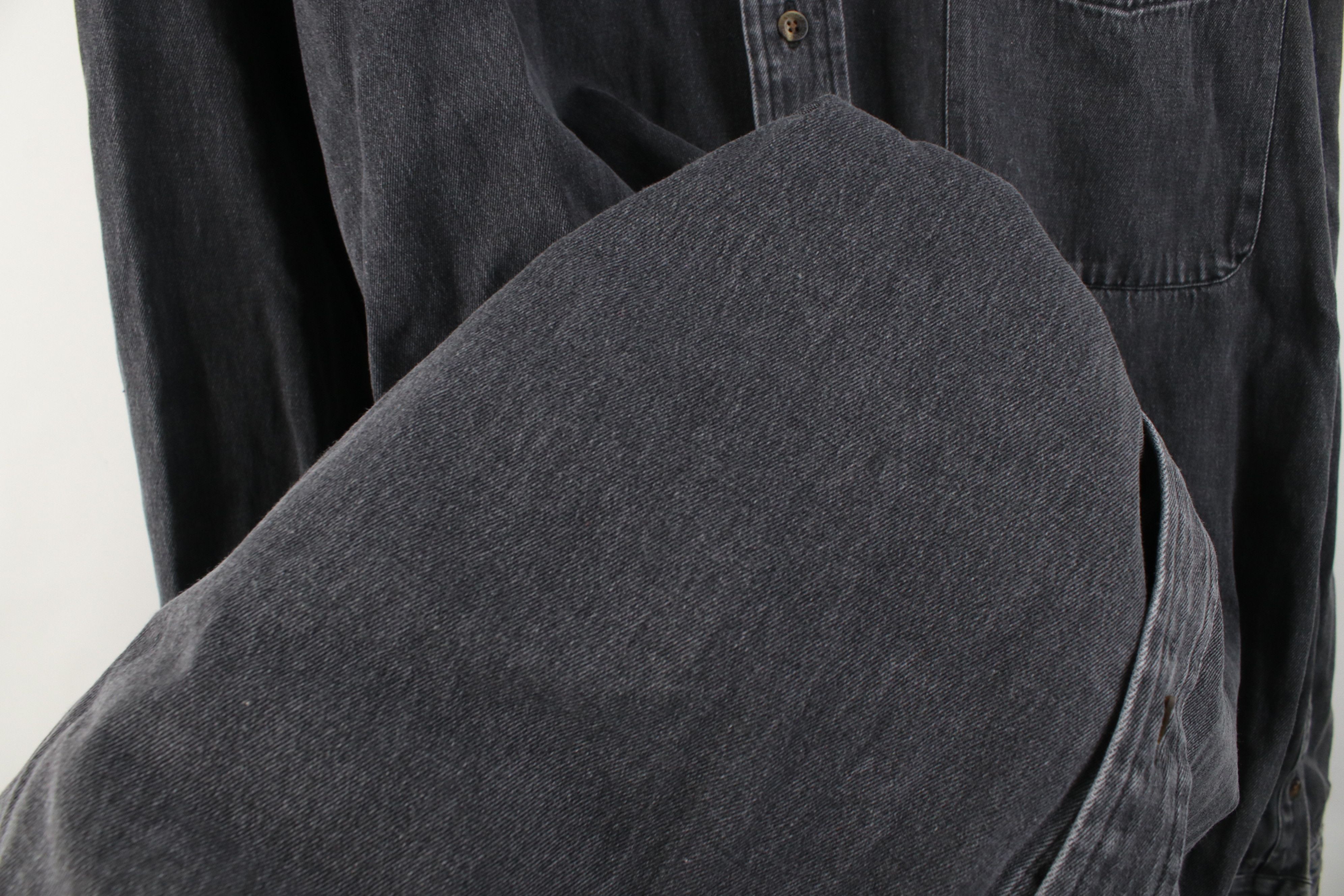 Vintage Vintage 90s Streetwear Denim Collared Button Down Shirt Size US XXL / EU 58 / 5 - 8 Thumbnail