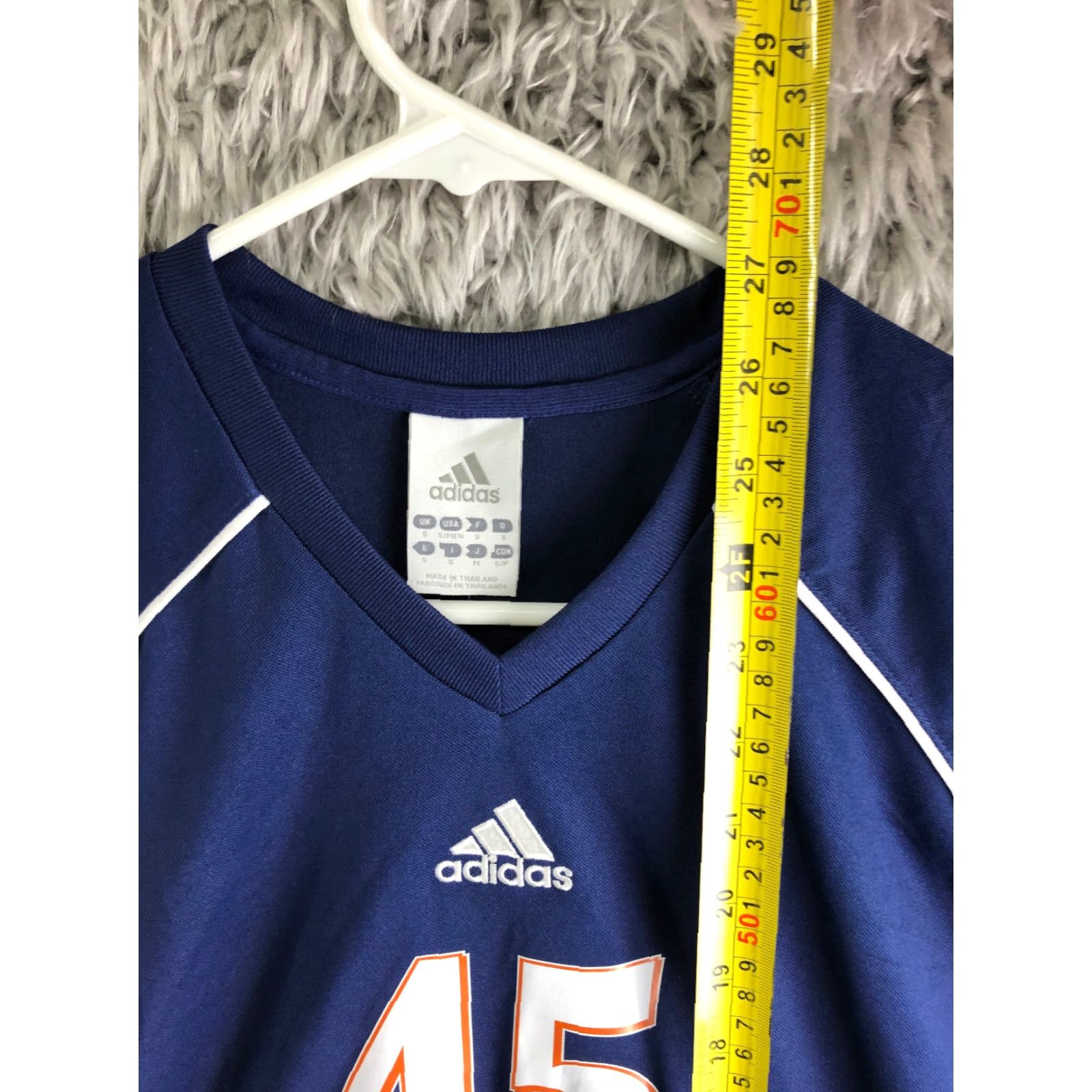 Adidas Adidas Avantis Jersey Mens Size Small Blue Short Sleeve #45 Soccer Jersey Climalite Mens Blues Size US S / EU 44-46 / 1 - 4 Thumbnail