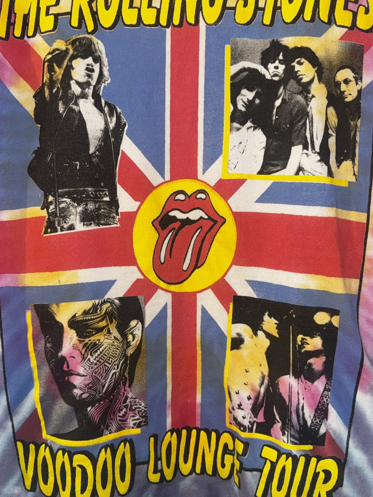The Rolling Stones 1/1 Vintage 90s Rolling Stones St.Tropez Tie Dye Tee Size US M / EU 48-50 / 2 - 3 Thumbnail