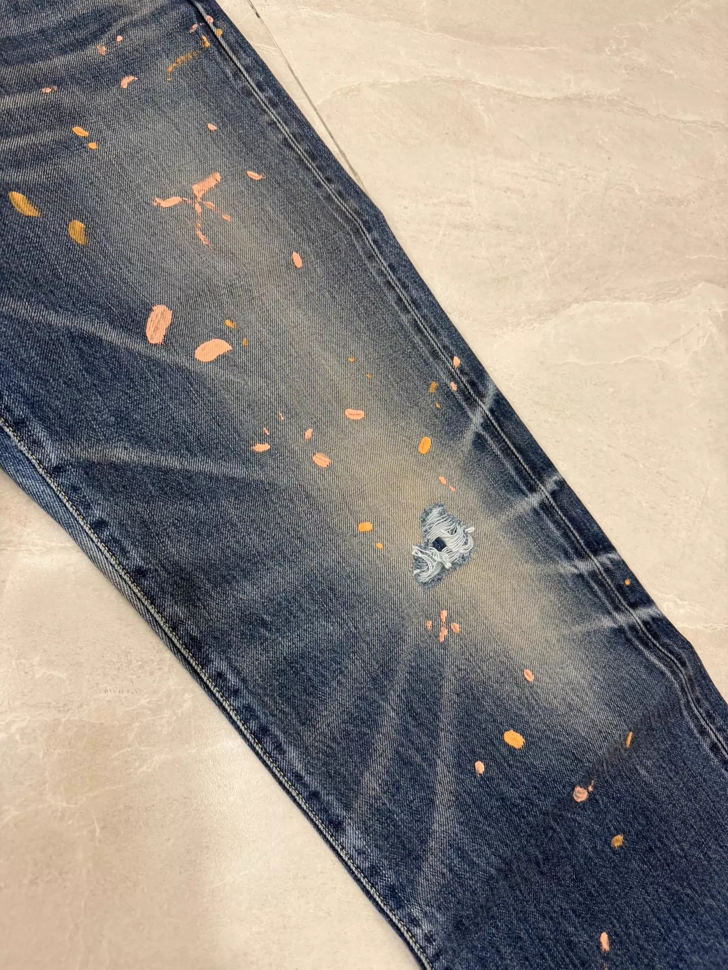 Visvim VISVIM 26ss SOCIAL SCULPTURE 01 NARROW Ink Splatter Jeans W34 L28 Size US 34 / EU 50 - 4 Thumbnail