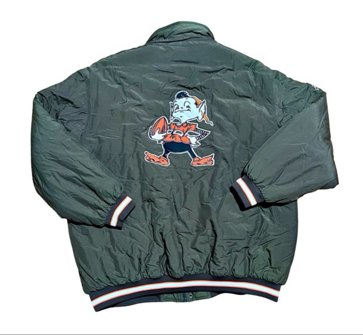 Reebok Cleveland Browns Gridiron Classic NFL Vintage Puffer Jacket Size US XXL / EU 58 / 5 - 2 Thumbnail