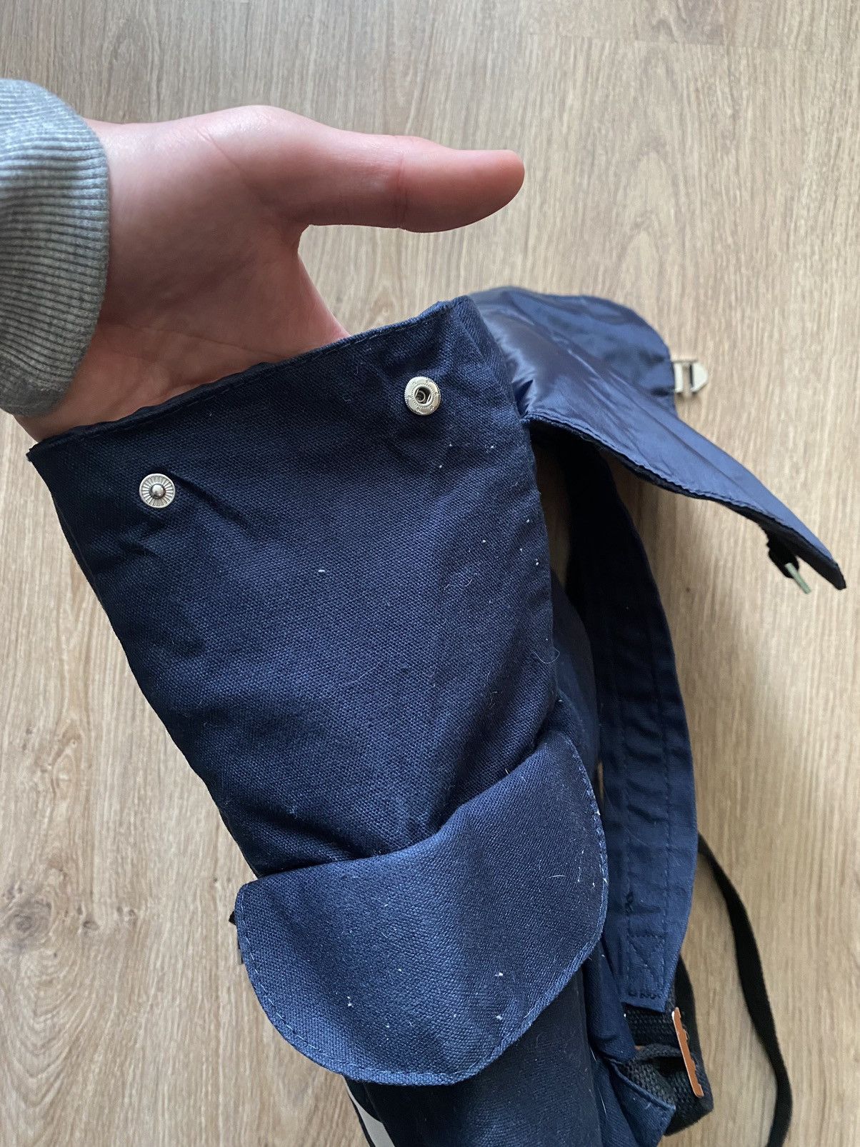 Jean Paul Gaultier × Vintage JPG Jean Paul Gaultier canvas backpack navy striped Size ONE SIZE - 7 Thumbnail