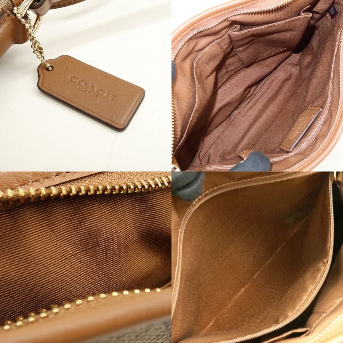 Coach Coach Signature PVC Coated Canvas Crossbody Bag Brown Size ONE SIZE - 7 Thumbnail