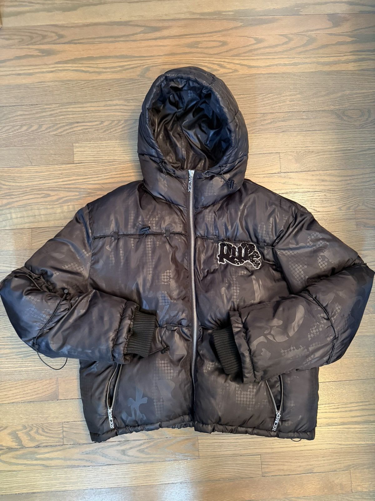 Racer Worldwide Racer Worldwide - Black Camo Puffer Jacket - Size Large Size US L / EU 52-54 / 3 - 2 Thumbnail