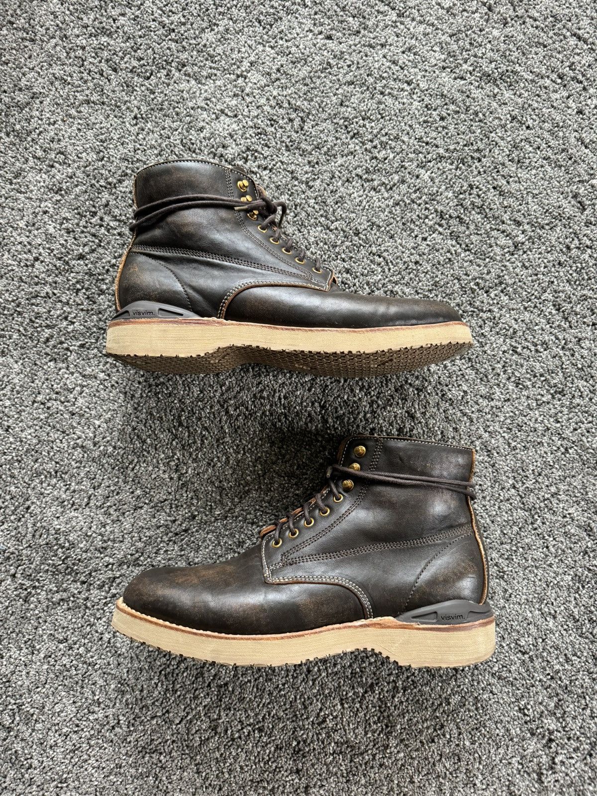 image of Visvim Virgil Folk Boots Dk Brown Size 12, Men's