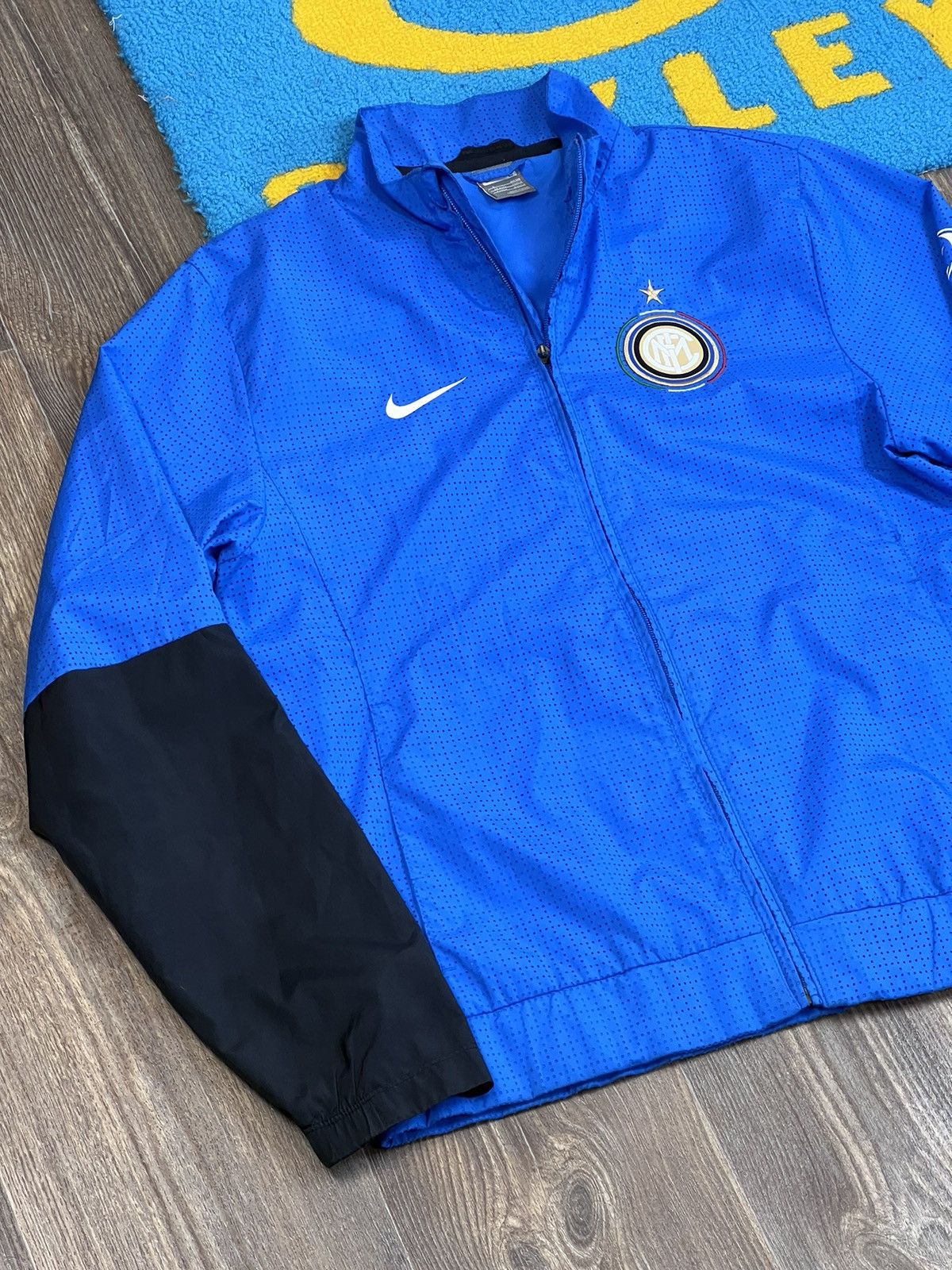 Nike Vintage Nike Inter Milan Blue Tack Top Full Zip Jacket Size US L / EU 52-54 / 3 - 3 Thumbnail