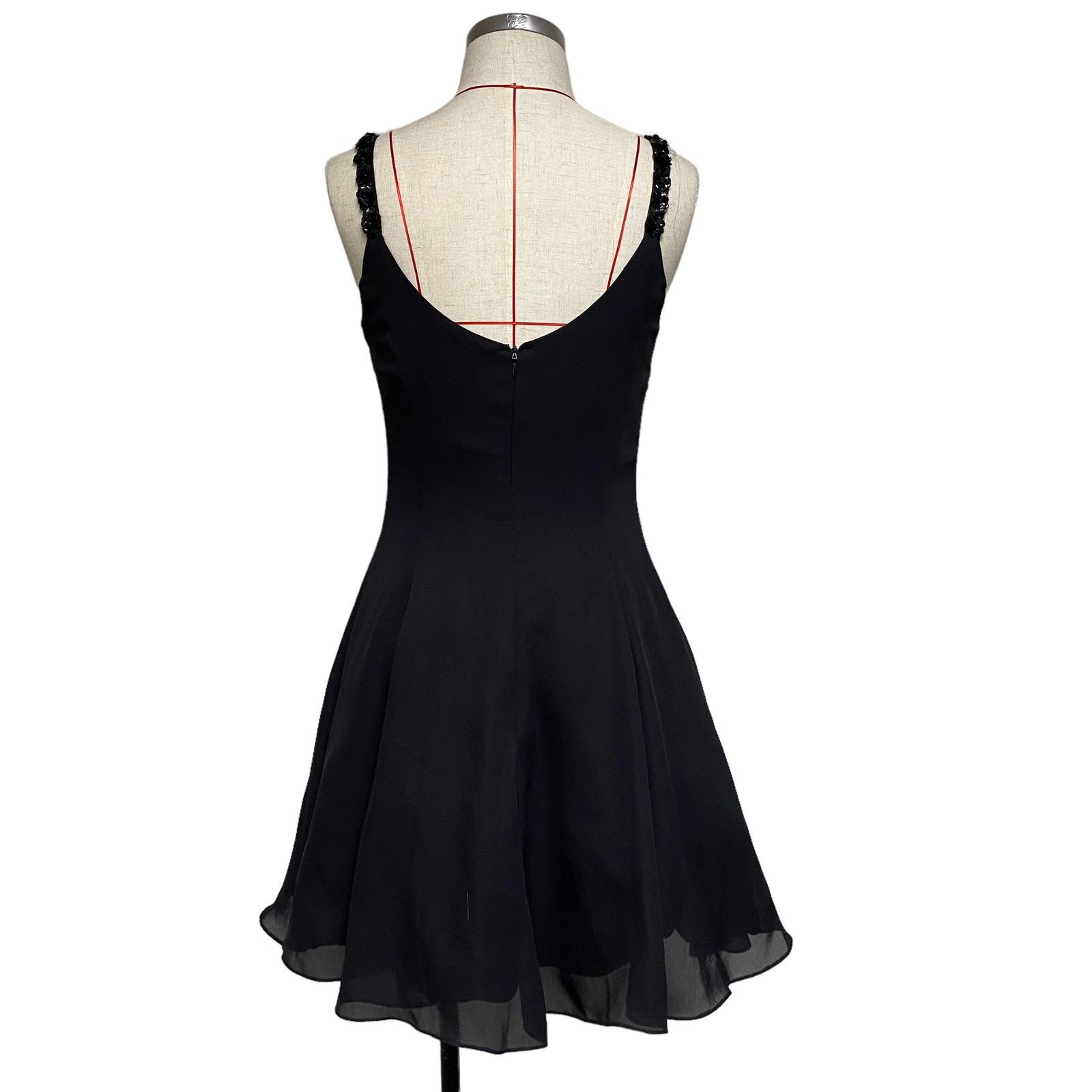 Other Vintage Up Beat Womens Size 7/8 Y2K Sequin Trim Black Dress Size M / US 6-8 / IT 42-44 - 7 Thumbnail