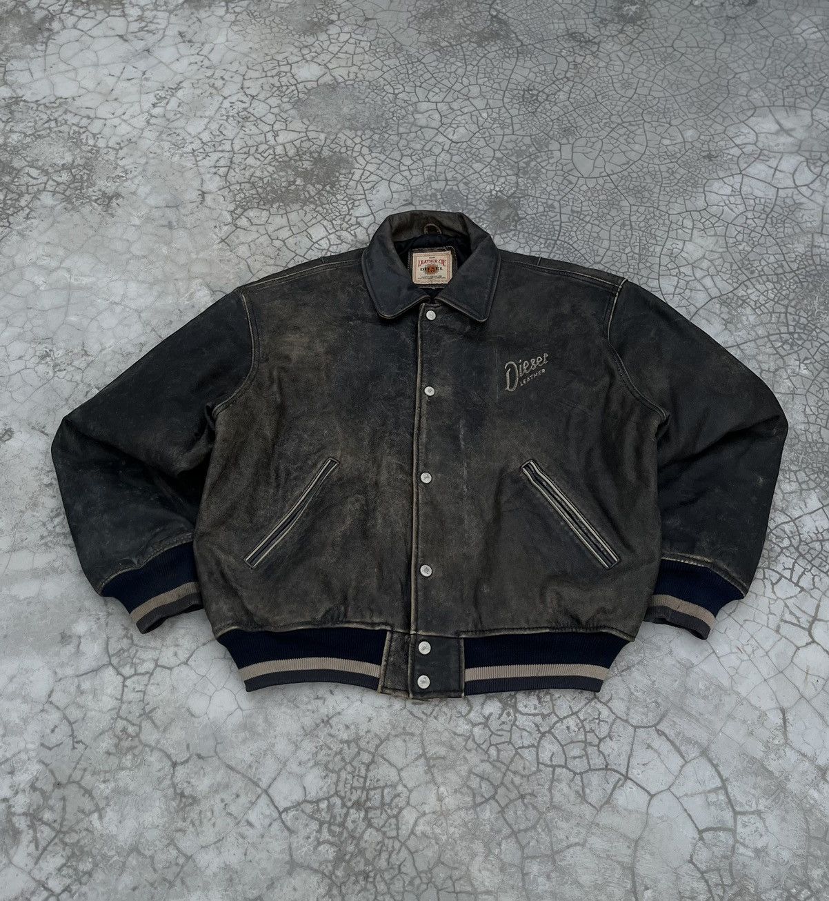 Diesel VTG VARSITY Diesel Colorado 90s leather DISTRESSED jacket Size US M / EU 48-50 / 2 - 3 Thumbnail