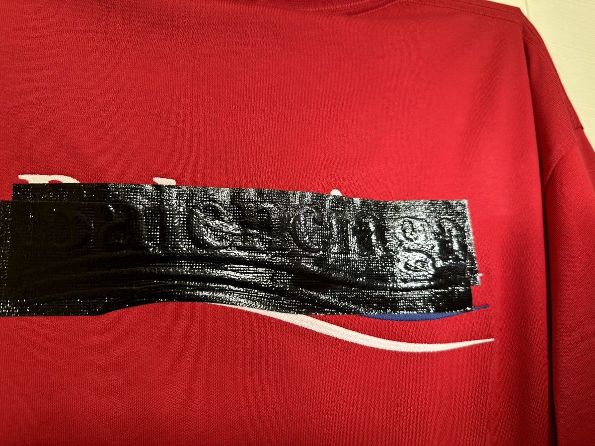 Balenciaga Red Gaffer Logo Printed Cotton T Shirt Size US XS / EU 42 / 0 - 5 Thumbnail