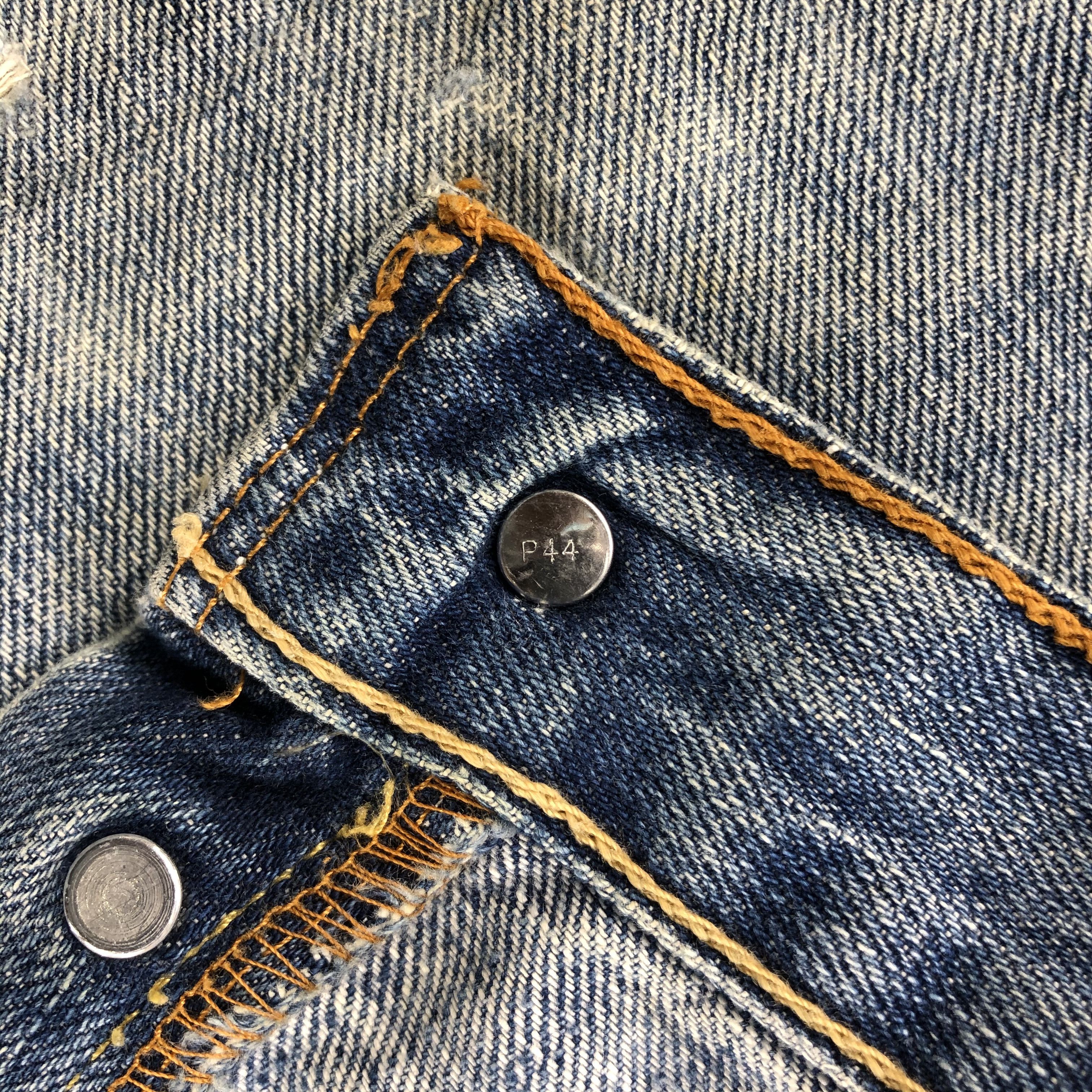 Levi's 90s Vintage Distress Levis 501 Jeans-J1419 Size US 34 / EU 50 - 10 Thumbnail