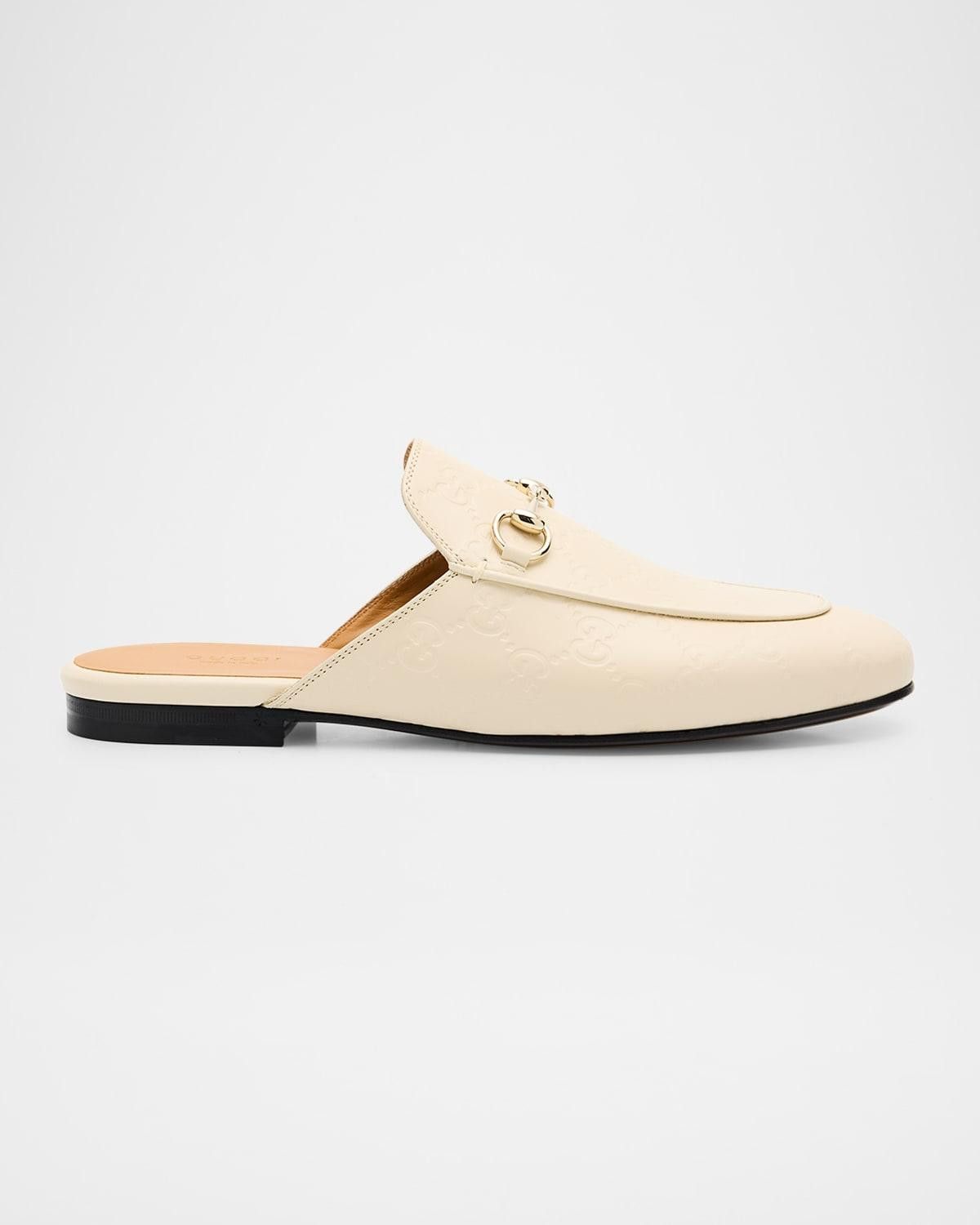 Gucci Gucci Princetown Ivory GG Logo Slide Loafer Mule Flat 36.5 Size US 6.5 / IT 36.5 - 1 Thumbnail