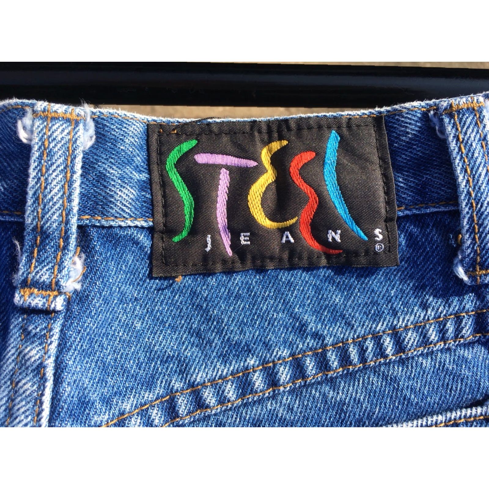 Vintage VINTAGE Steel Jeans High Waist Denim Shorts 7 25 in USA 80s 90s Jorts Blue Denim Grunge Womens Size 28" / US 6 / IT 42 - 3 Thumbnail