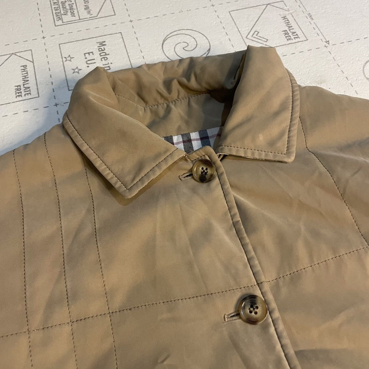 Burberry Burberry Quilted VINTAGE Jacket Nova check Diamond women's Size L / US 10 / IT 46 - 8 Thumbnail
