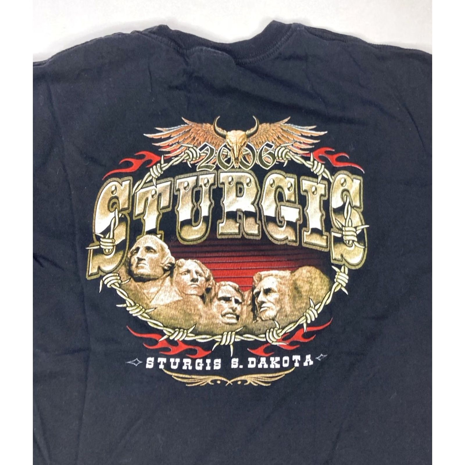 Vintage VINTAGE Sturgis Bound 2006 Eagle Graphic T-shirt Men Large Black Short Sleeve Size US L / EU 52-54 / 3 - 4 Thumbnail
