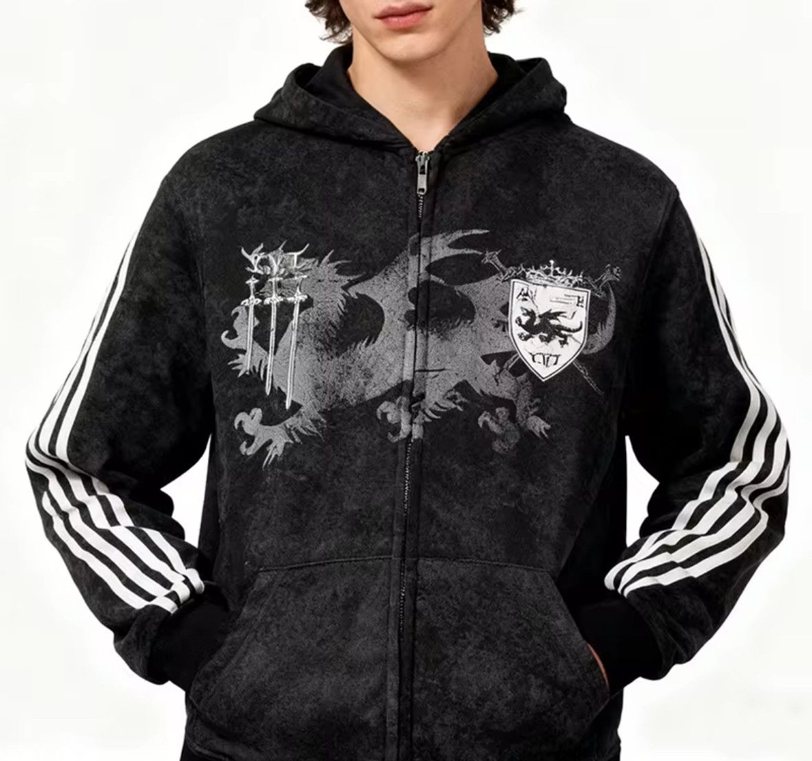 Other Fashion Punk Goth Grunge Dragon Sport Team Hat Hoodies Size US M / EU 48-50 / 2 - 1 Thumbnail