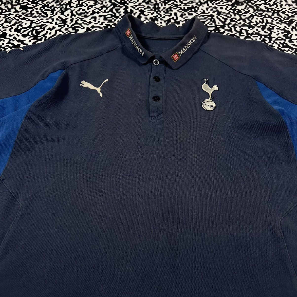 Puma Vintage Y2K Tottenham Soccer Football Faded Polo T-shirt Size US XL / EU 56 / 4 - 6 Thumbnail