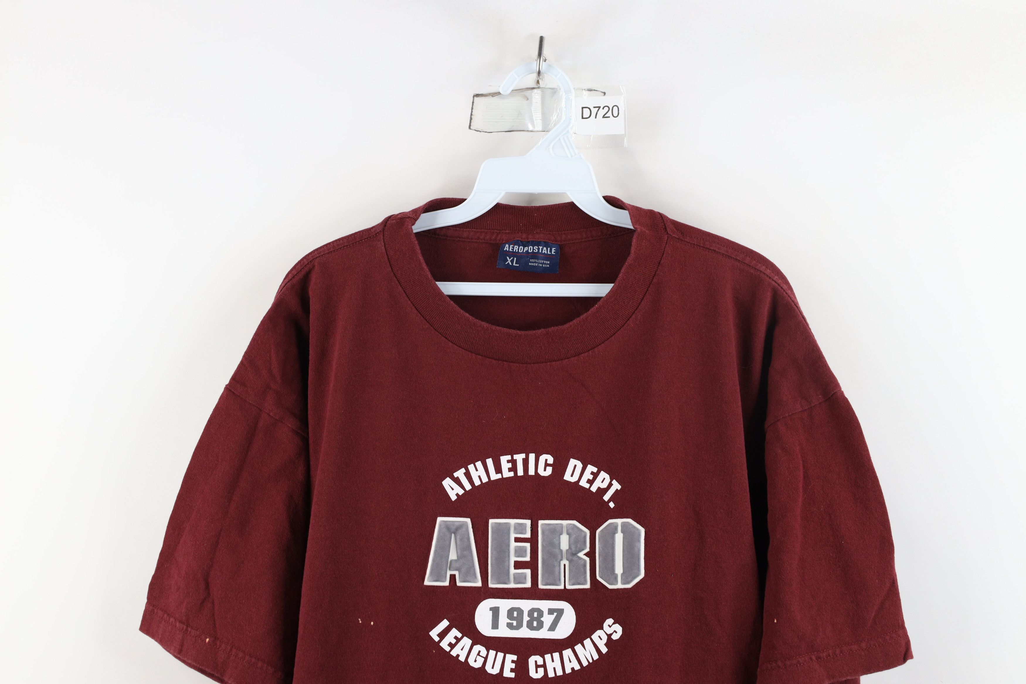 Aeropostale × Vintage Vintage 90s Aeropostale Spell Short Sleeve T-Shirt Red USA Size US XL / EU 56 / 4 - 2 Thumbnail