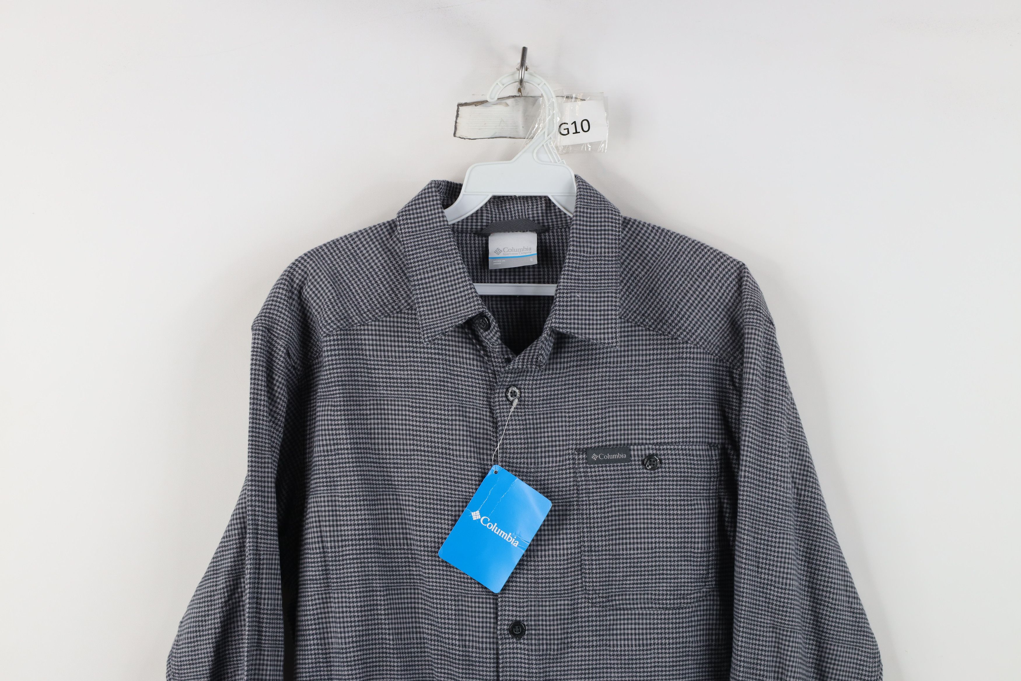 Columbia New Columbia Houndstooth Flannel Collared Button Shirt Gray Size US S / EU 44-46 / 1 - 2 Thumbnail