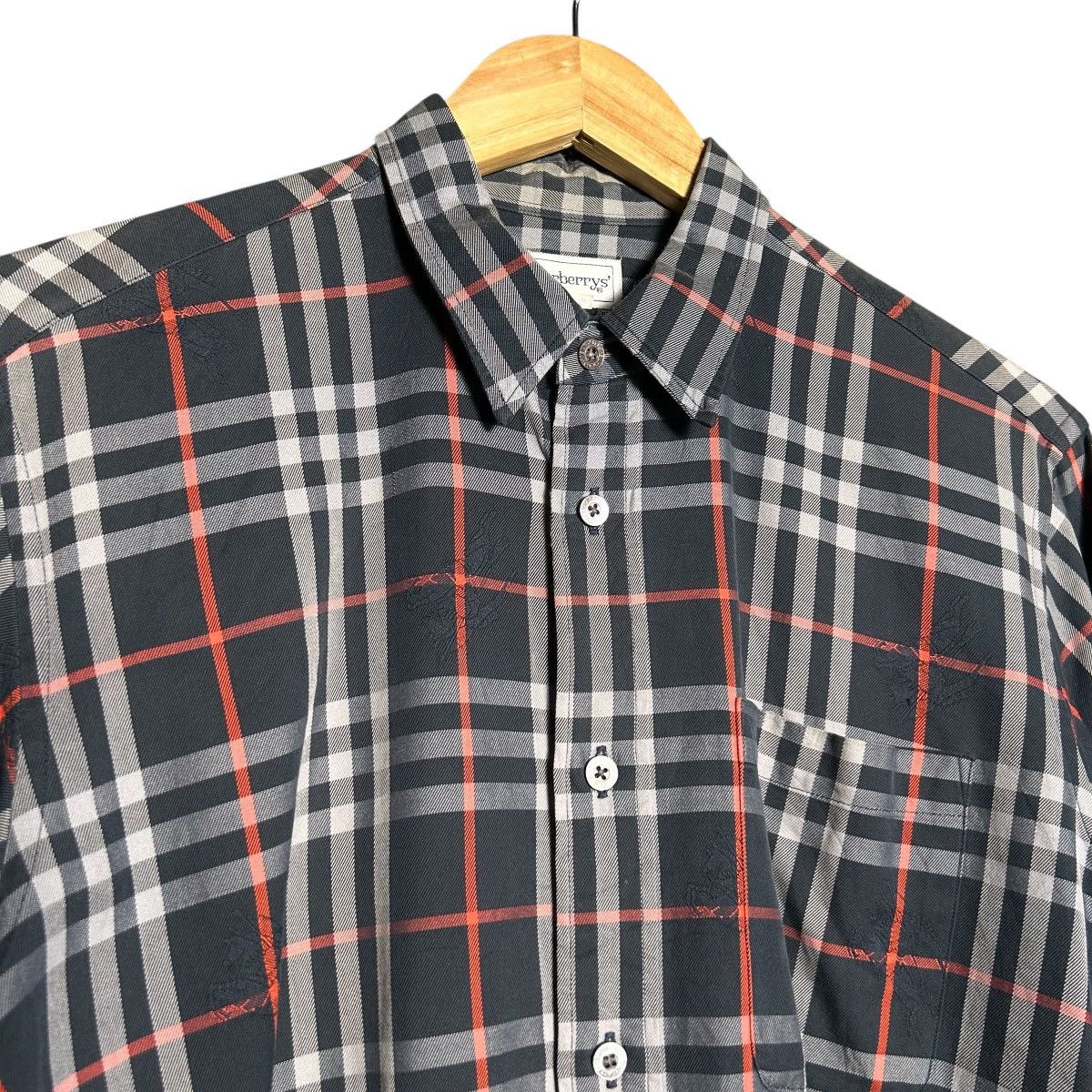 Burberry × Vintage Vintage Burberrys Black Label Nova Check Logo Monogram Shirt Size US M / EU 48-50 / 2 - 3 Thumbnail