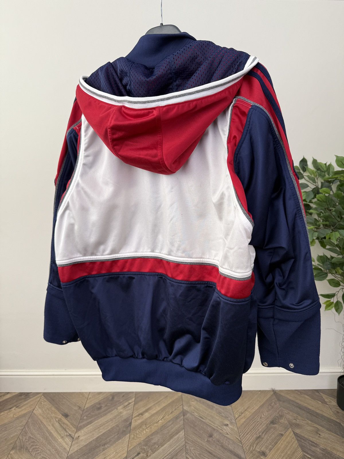 Adidas Vintage 90s Adidas Big Spell Out Hooded Track Jacket Size US M / EU 48-50 / 2 - 9 Thumbnail