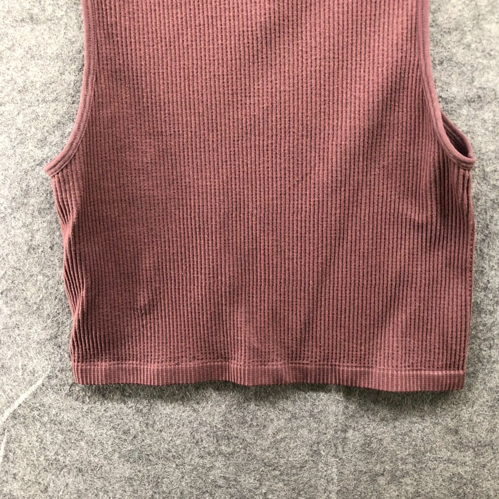 Zara ZARA Ribbed Crop Top Womens M Brown Solid Sleeveless Mock Neck Fitted Tank Casual Size M / US 6-8 / IT 42-44 - 4 Thumbnail