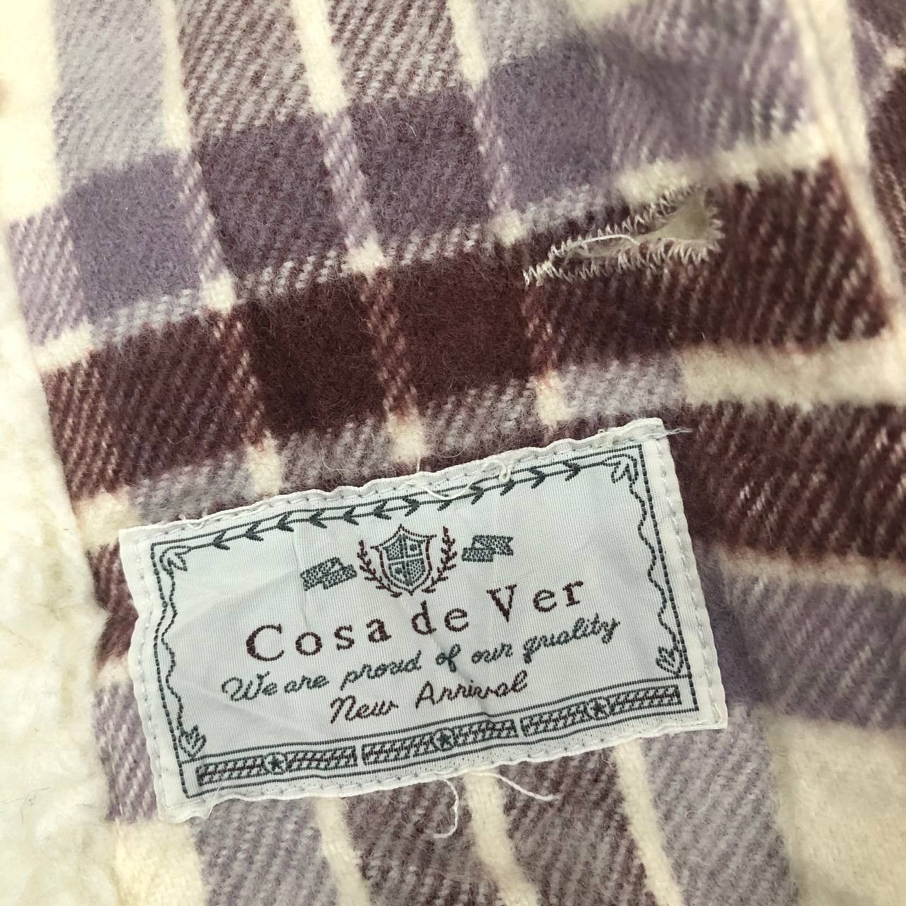 Japanese Brand × Vintage Y609 COSA DE VER TARTAN SHERPA JACKETS Size US S / EU 44-46 / 1 - 6 Thumbnail