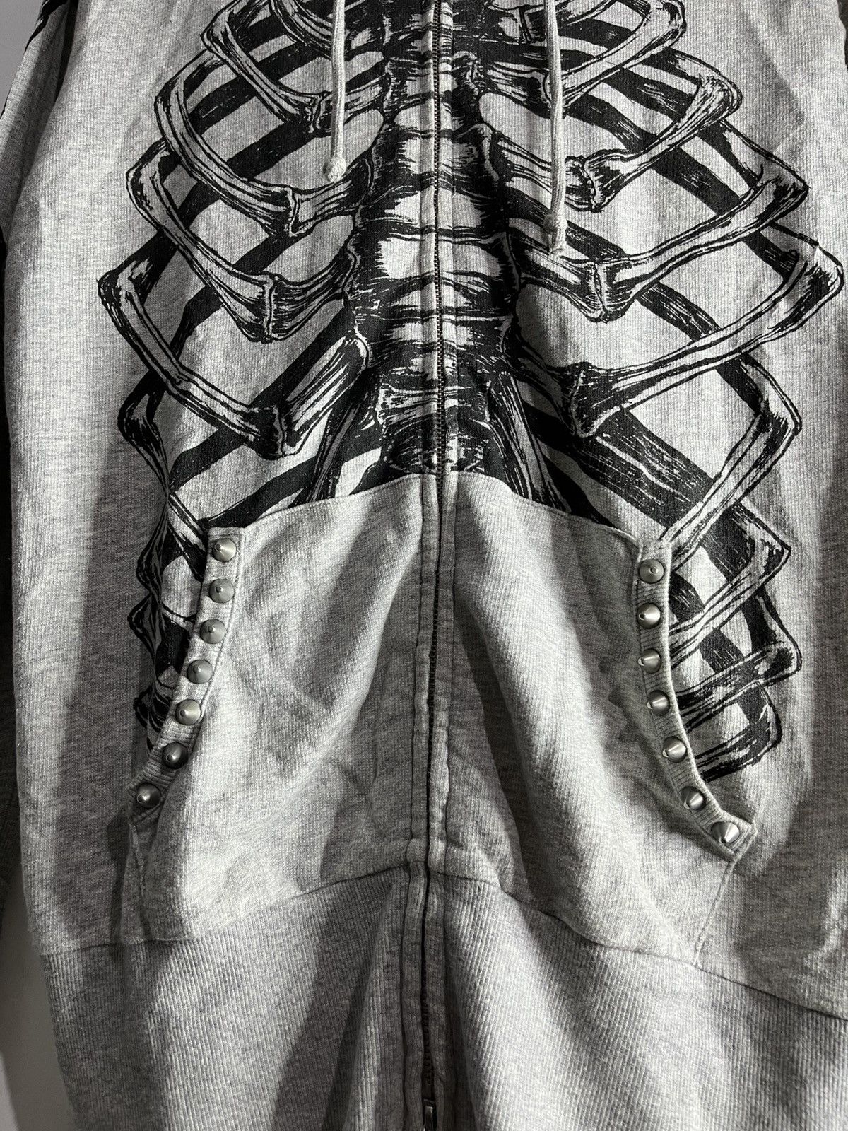 Hysteric Glamour 2000s glad news crazy skeleton studed faux fur hoodie Size US L / EU 52-54 / 3 - 6 Thumbnail