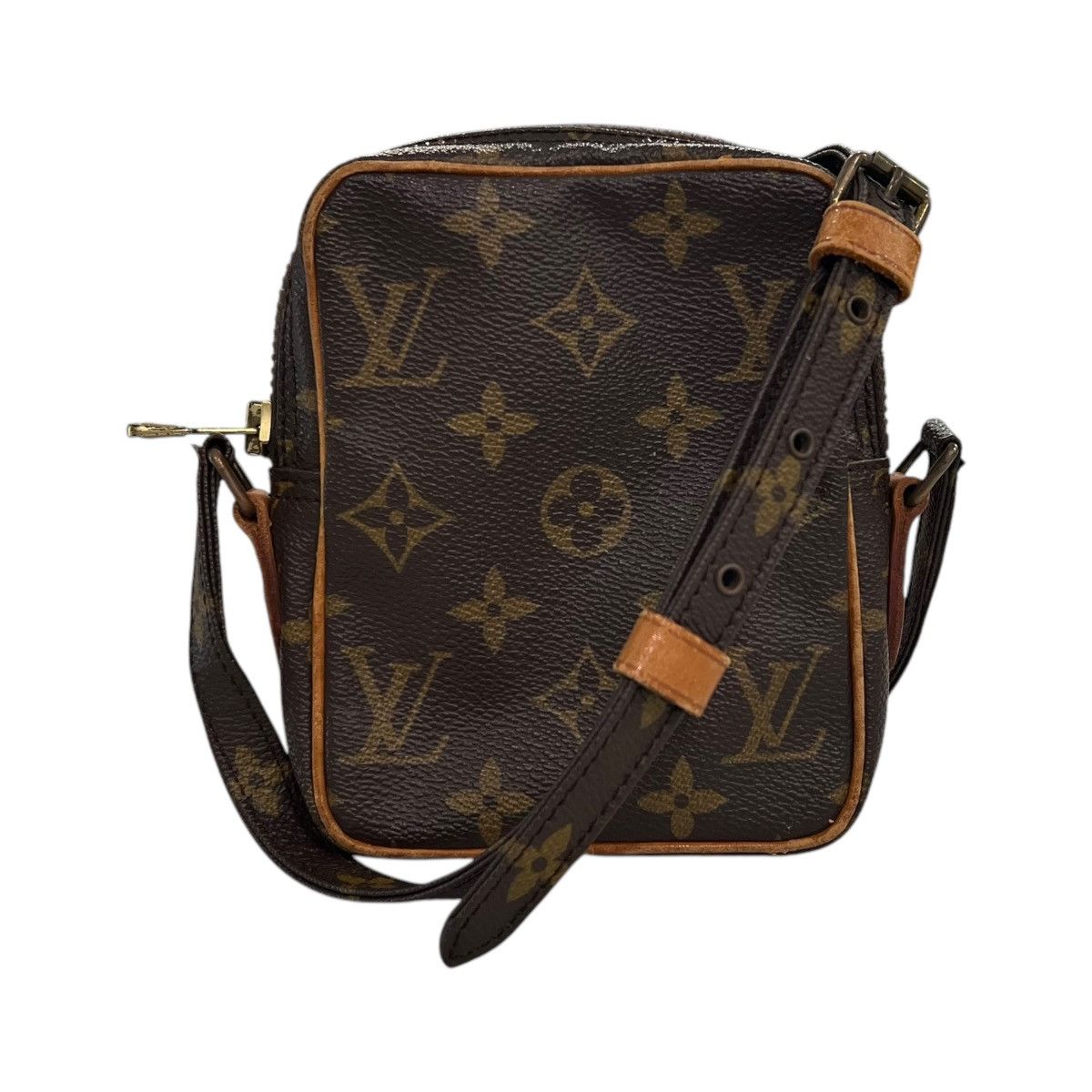 Louis Vuitton Mini Danube Monogram Crossbody Shoulder Bag in Brown, Men's