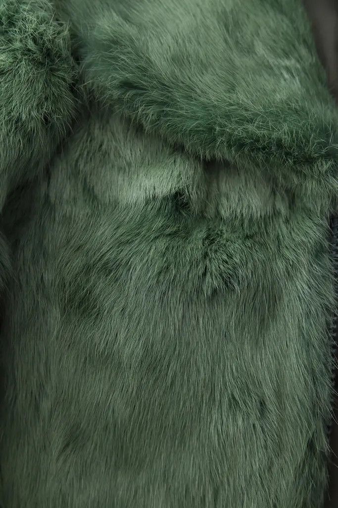 Vintage 1980's cute green fur jacket Size S / US 4 / IT 40 - 6 Thumbnail