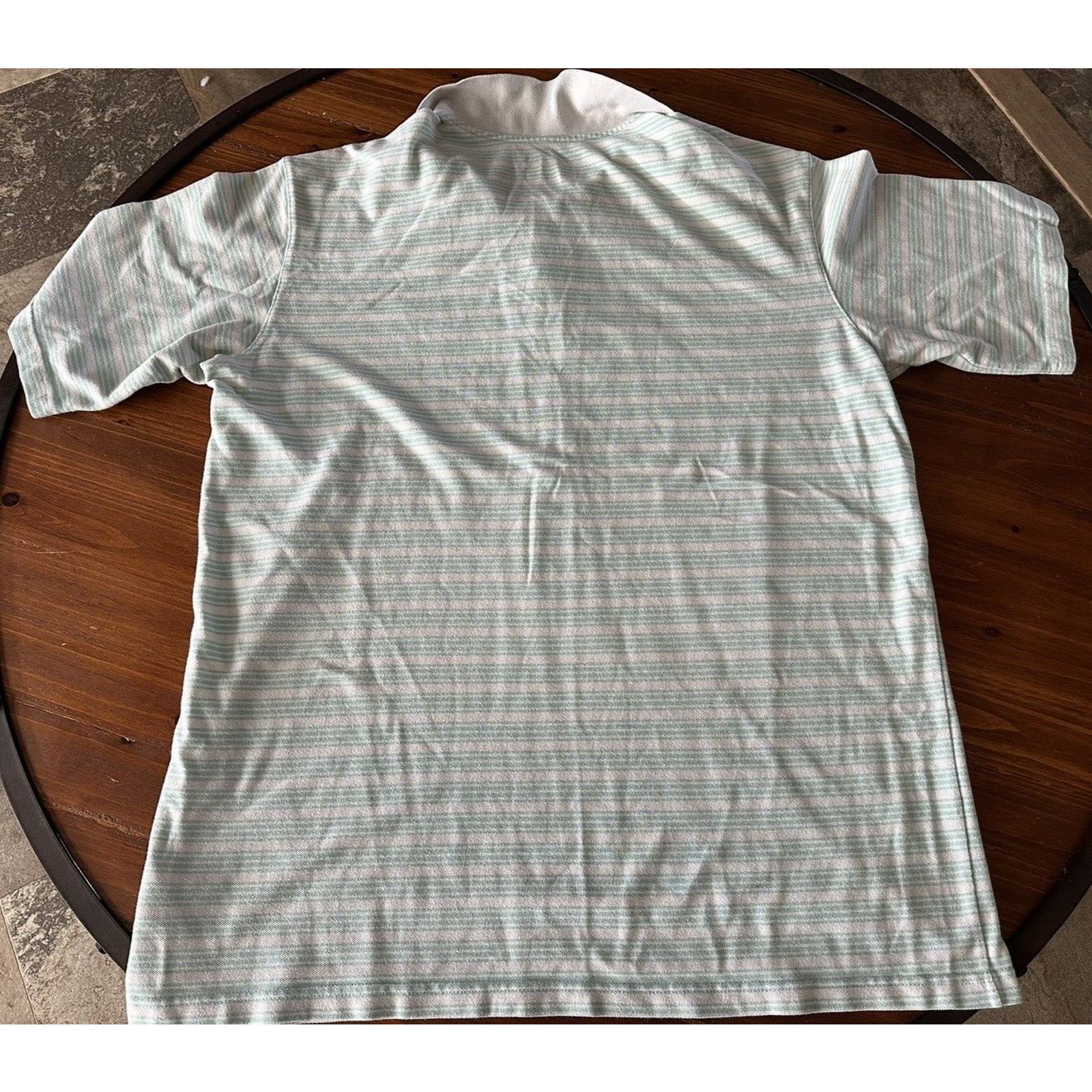 Columbia COLUMBIA Omni Wick Polo XL, White w/Teal Stripe Size US XL / EU 56 / 4 - 8 Thumbnail