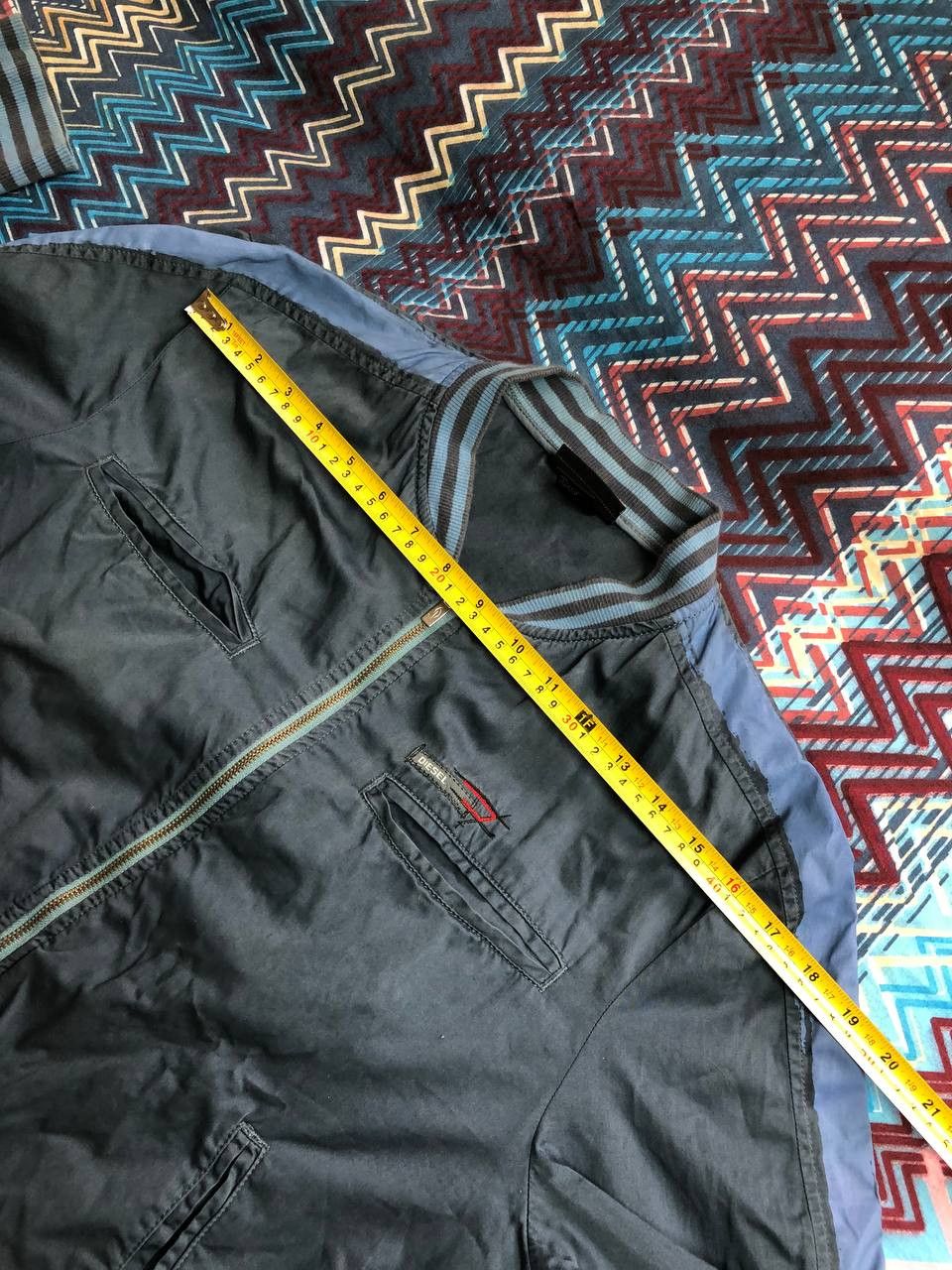 Diesel × Vintage DIESEL VINTAGE FADED ZIP BOMBER JACKET AVANT GARDE Y2K Size US L / EU 52-54 / 3 - 15 Thumbnail