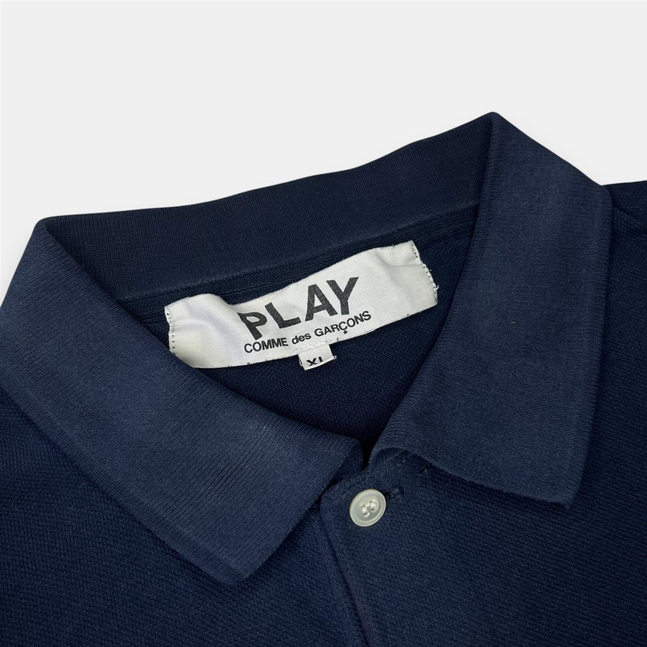 Comme des Garcons PLAY Comme des Garçons Play Navy Polo Size US XL / EU 56 / 4 - 4 Thumbnail
