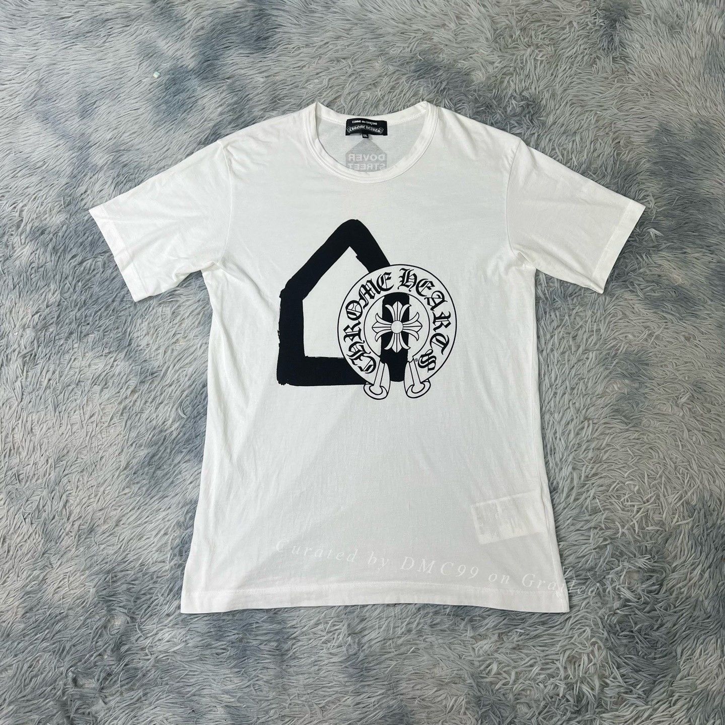 Chrome Hearts Chrome Hearts CDG Collaboration White T-Shirt Size US XXL / EU 58 / 5 - 1 Thumbnail