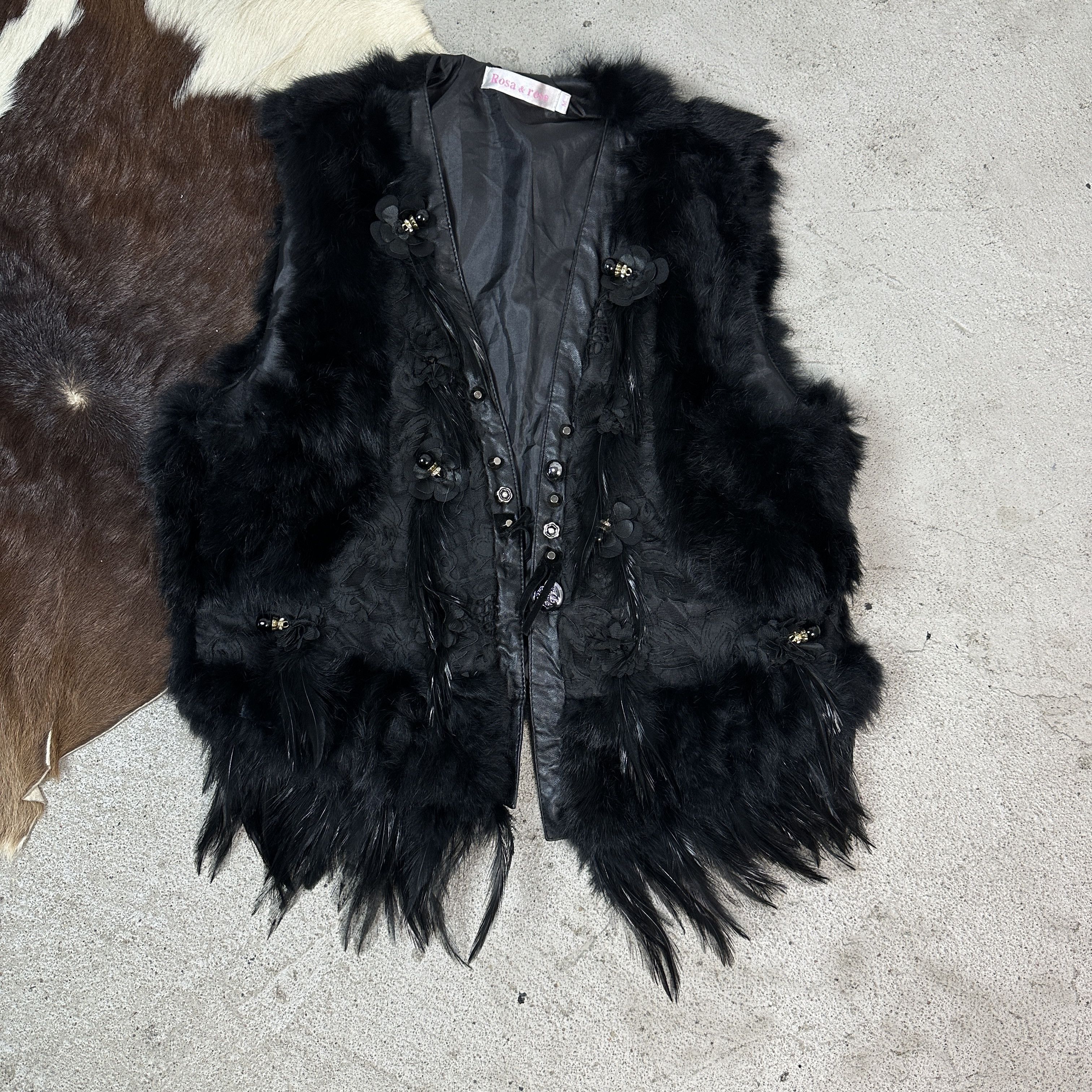 Vintage Vintage Avant Garde Fur & Feathers vest Size S / US 4 / IT 40 - 1 Thumbnail