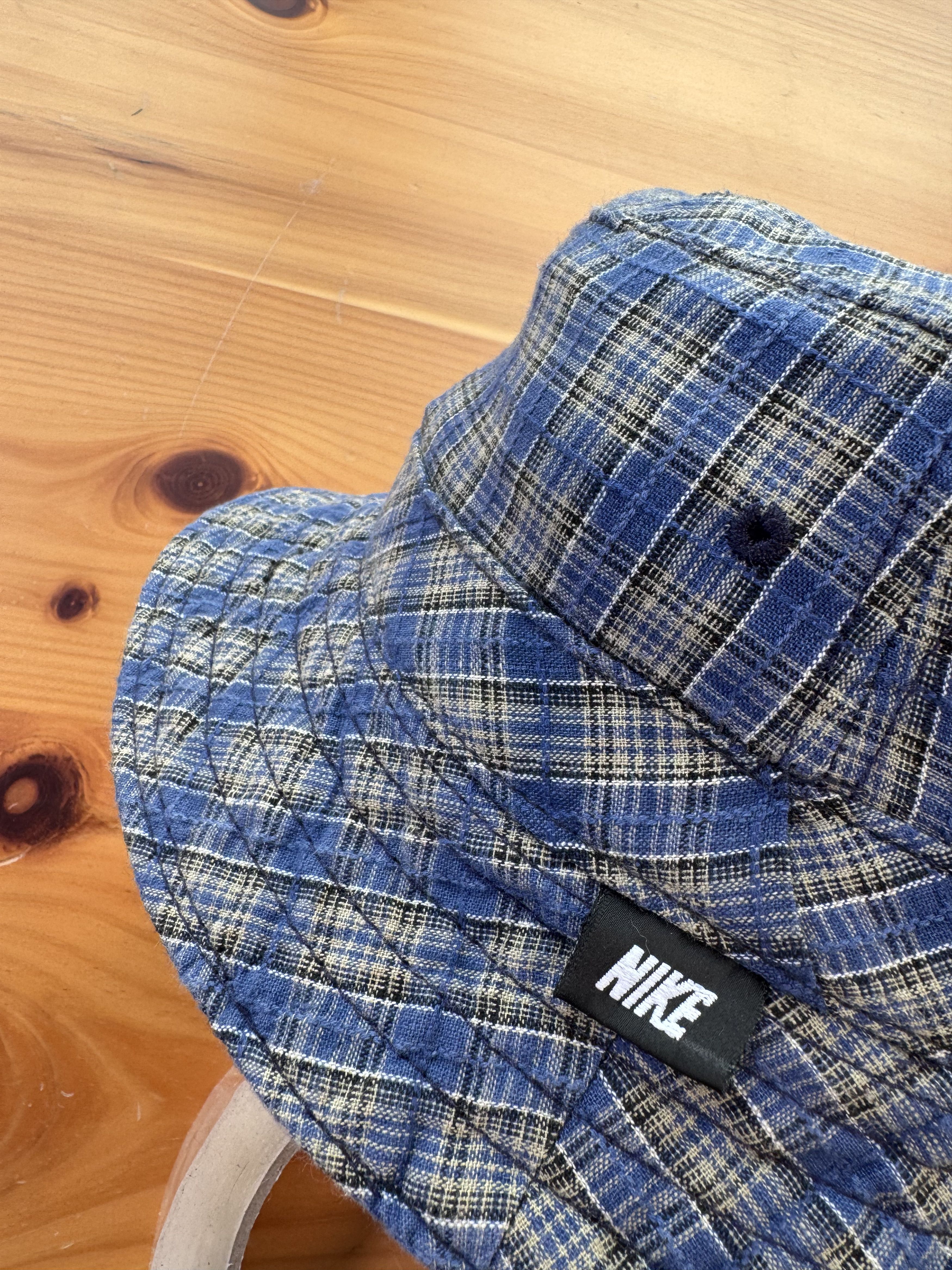 Nike Vintage 90's Nike Plaid Bucket Hat Size ONE SIZE - 6 Thumbnail