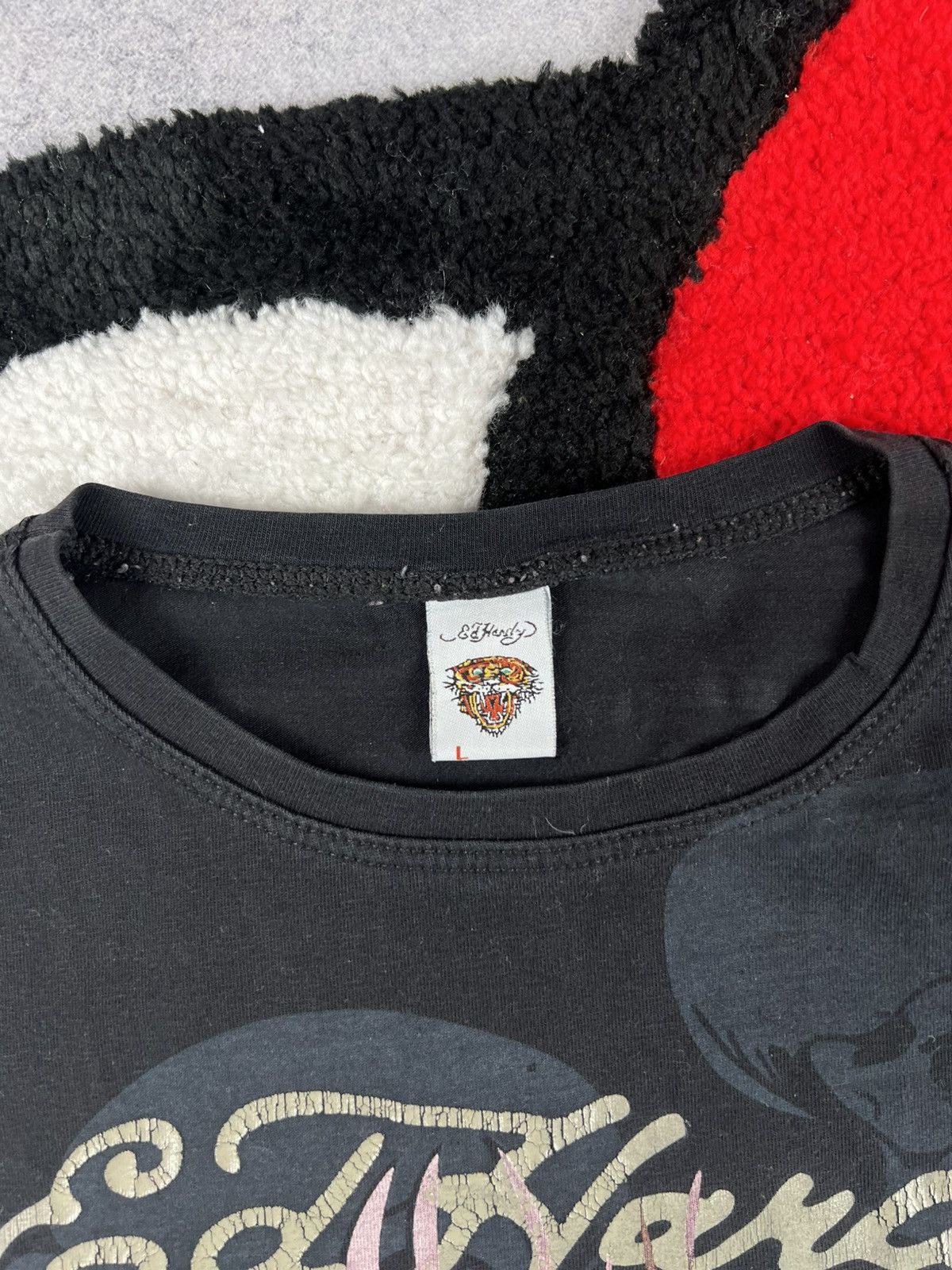 Ed Hardy Y2K Vintage Ed Hardy By Christian Audigier Skulls Girl Tee Size L / US 10 / IT 46 - 5 Thumbnail