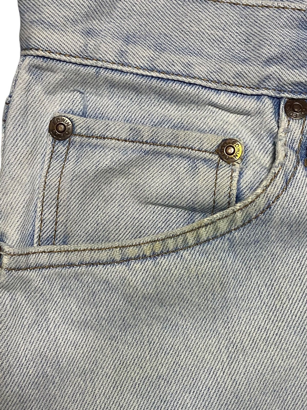 Edwin Vintage Japanese Brand Edwin Light Faded Wash Frayer Jeans Size US 30 / EU 46 - 8 Thumbnail