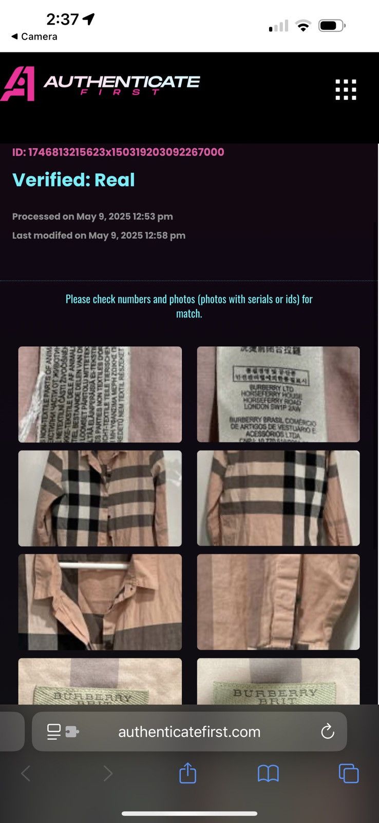 Burberry Burberry Lace Nova Check Print Cotton Button Down Long Shirt Size S / US 4 / IT 40 - 11 Thumbnail