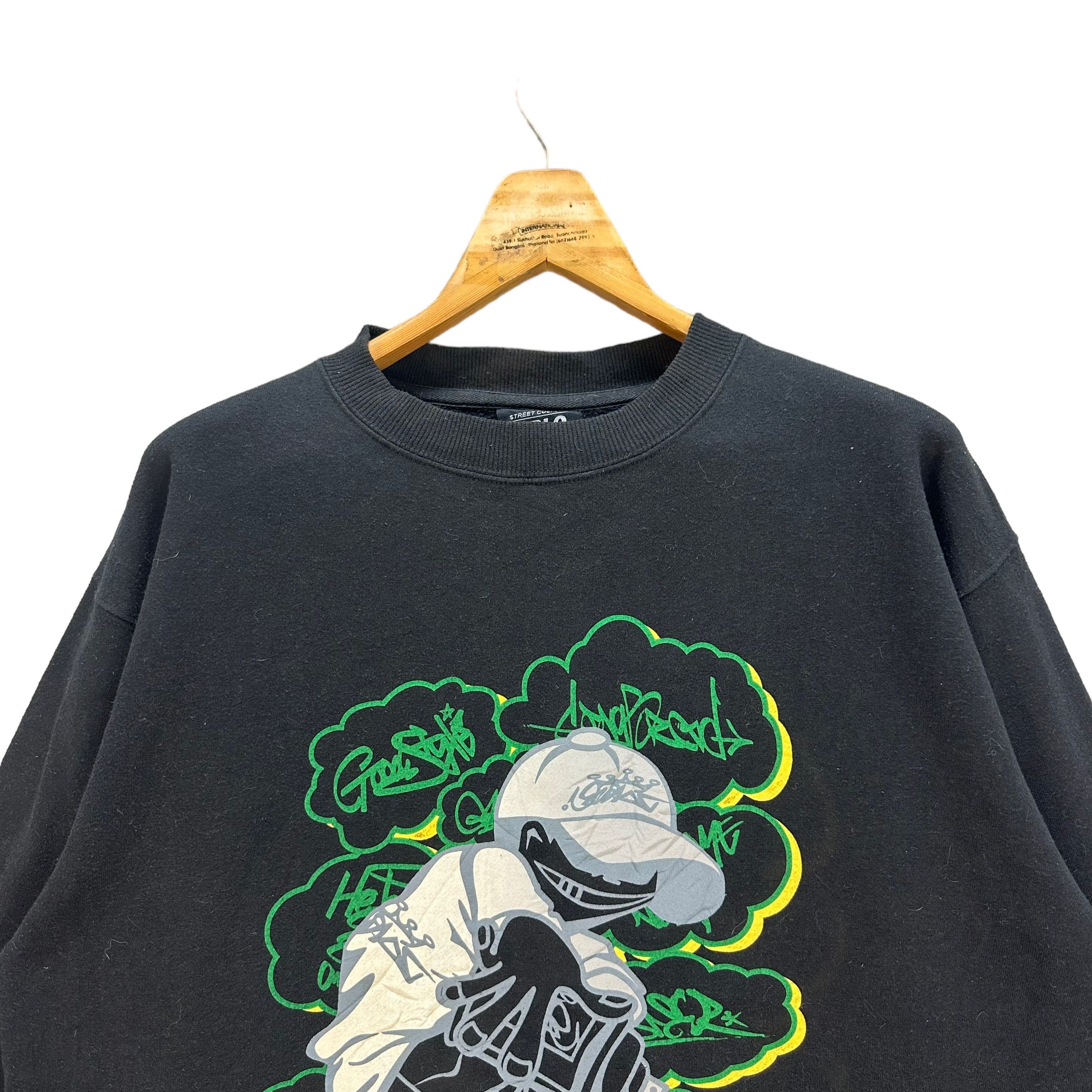 Japanese Brand OBLO STREET CULTURE GRAPHIC SWEATSHIRTS #8022-196 Size US XL / EU 56 / 4 - 2 Thumbnail