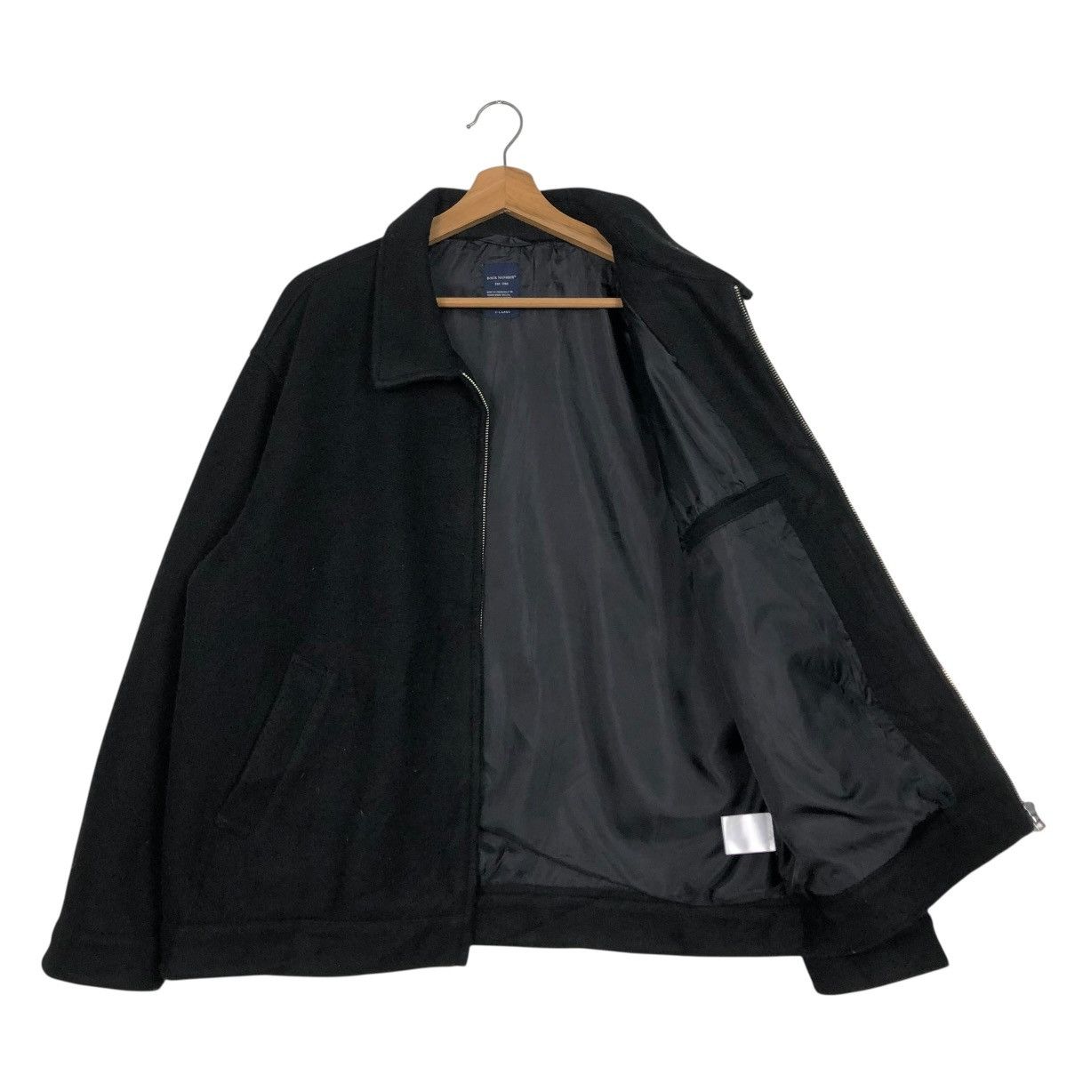 Japanese Brand 🔥VINTAGE WOOL BIKER JACKET BACK NUMBER ISSEY MIYAKE Size US XL / EU 56 / 4 - 13 Thumbnail