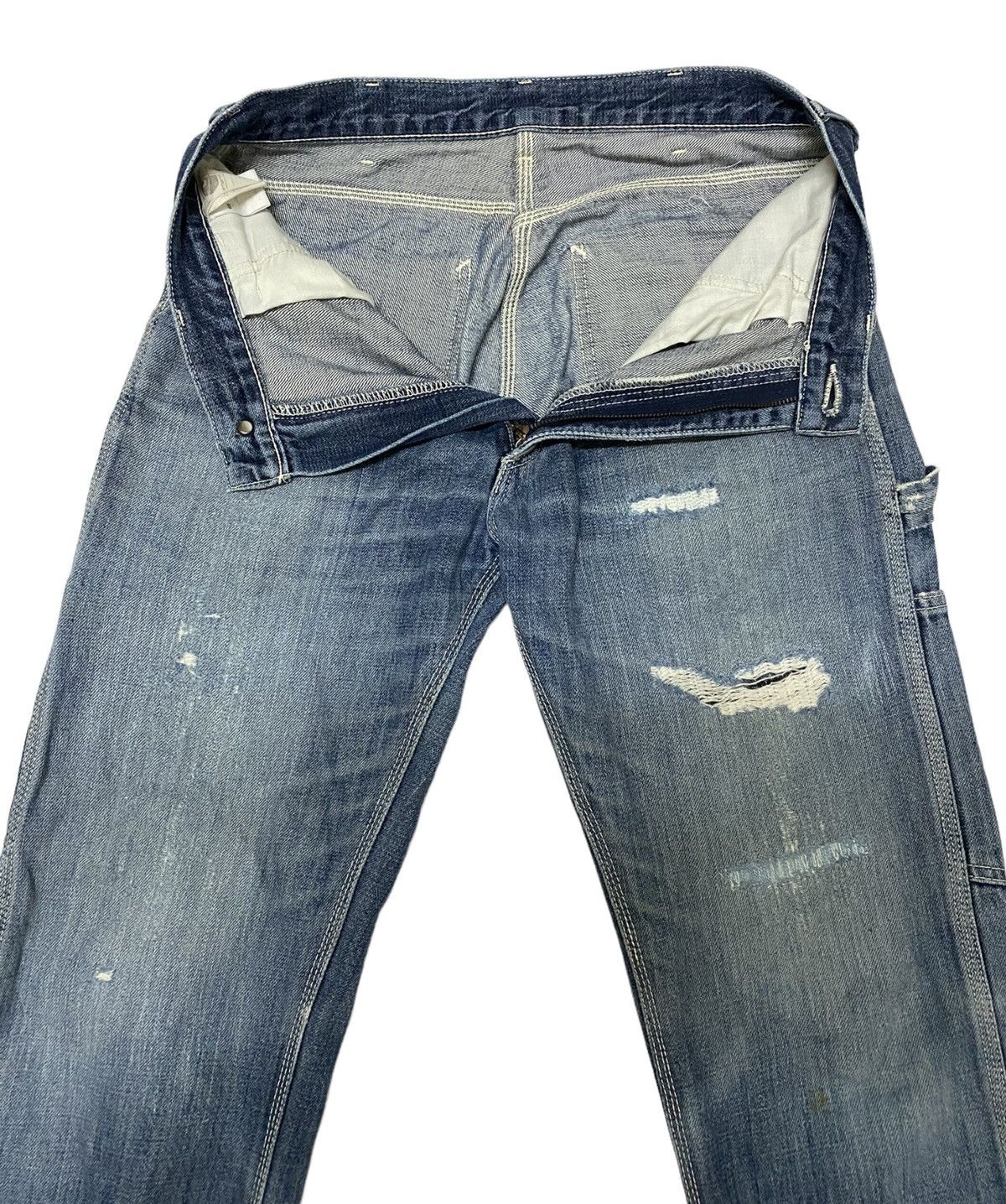Carhartt Carhartt Distressed Carpenter Denim Pants (C2) Size US 30 / EU 46 - 6 Thumbnail