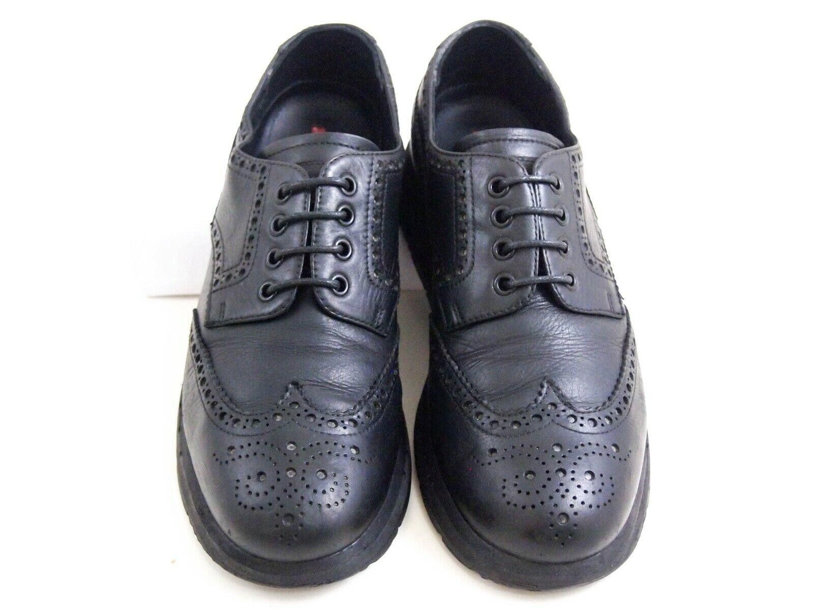 Prada Prada 4E2604 Brogues Lug Sole Black Mens EU 39.5 US 6.5 Size US 6.5 / EU 39-40 - 3 Thumbnail