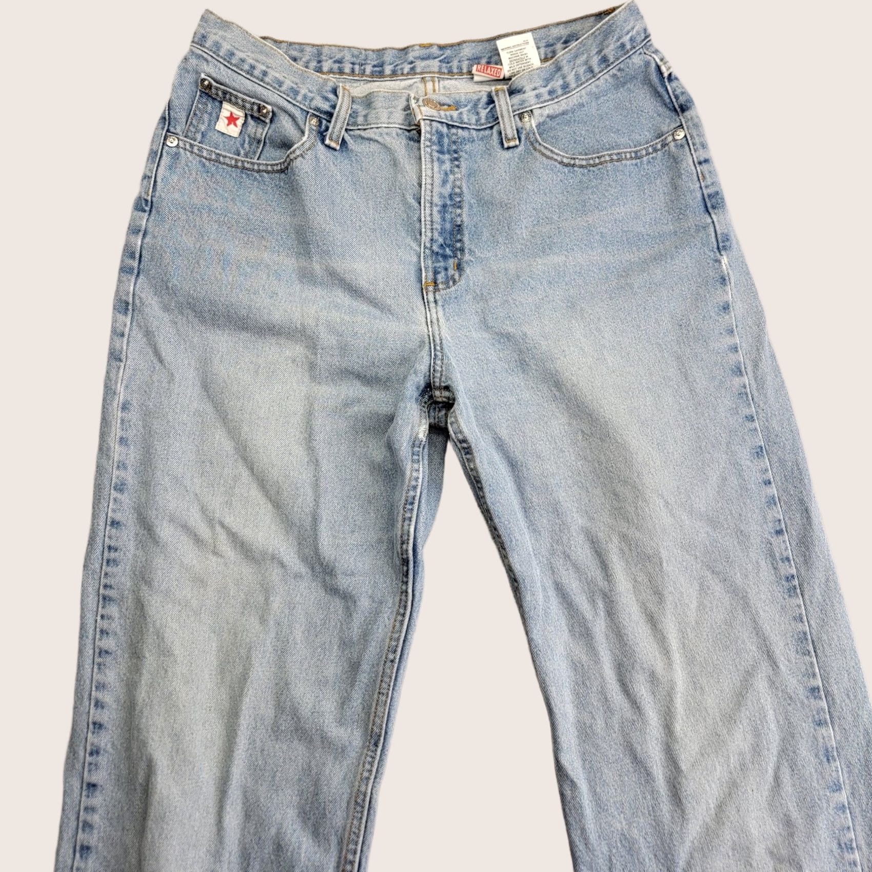 Vintage Rockies Jeans Womens 15 Extra Long Light Wash Relaxed Fit 100% Cotton Denim Blue Jeans Size 36" / US 14 / IT 50 - 1 Thumbnail