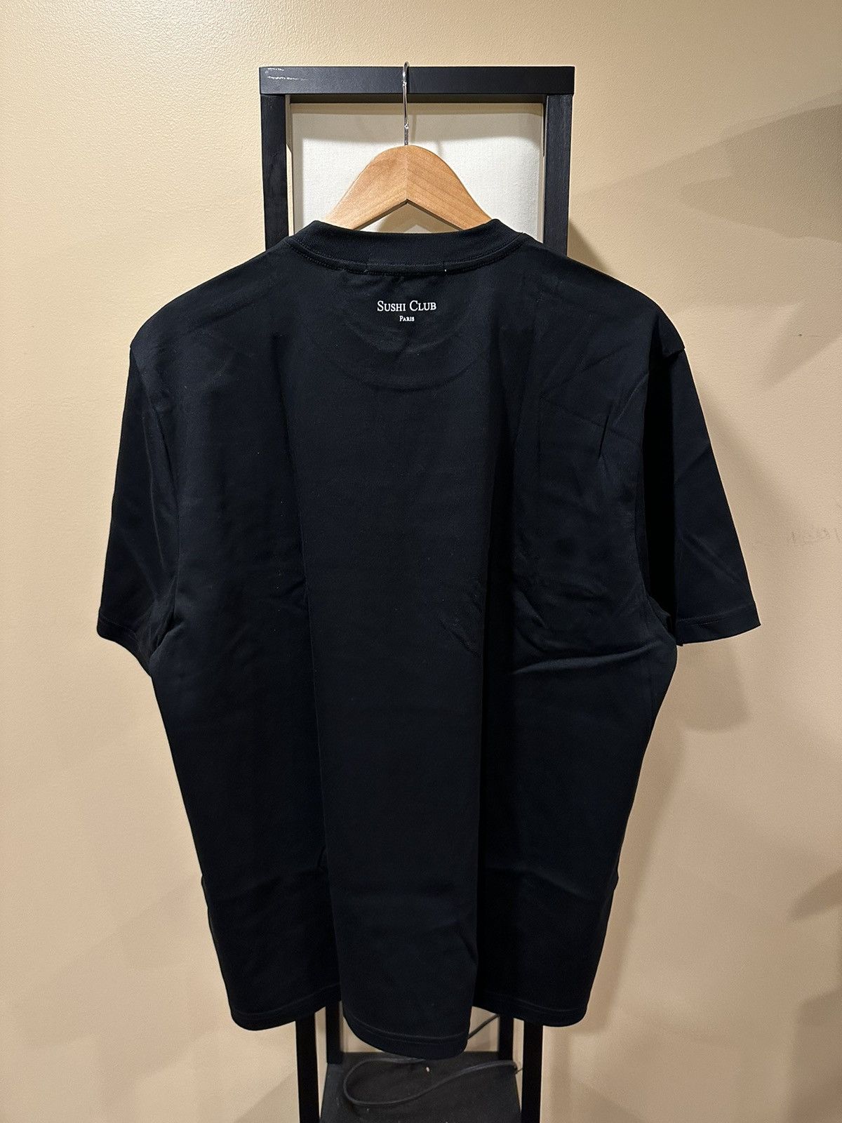 Japanese Brand Paris Sushi Club Matsuhisa Nobu Stampd Black T-Shirt Size US L / EU 52-54 / 3 - 4 Thumbnail