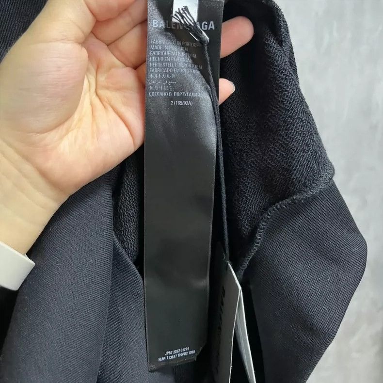 Balenciaga Balenciaga Black Logo print pullover hooded long sleeve sw Size US M / EU 48-50 / 2 - 3 Thumbnail