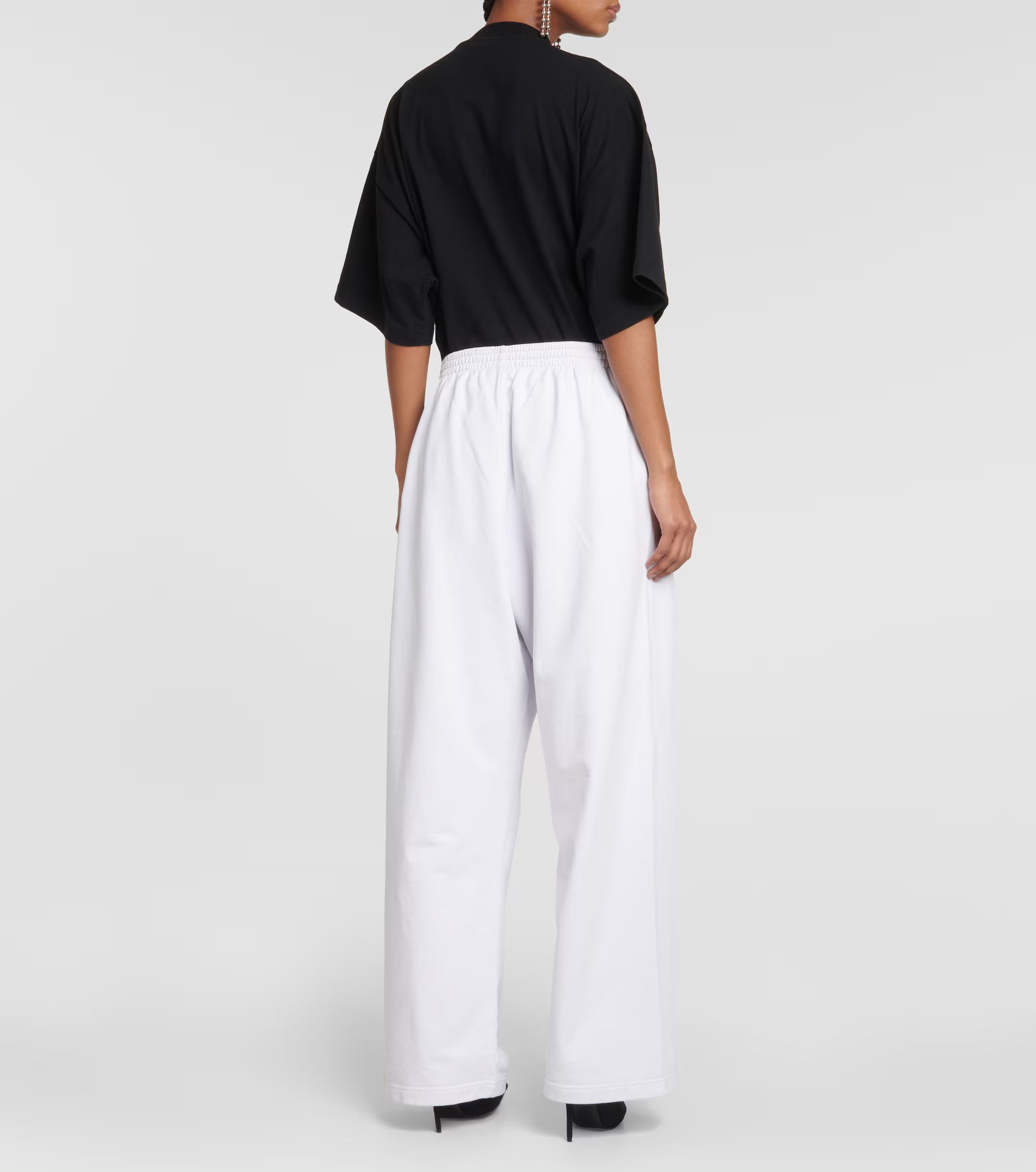 Adidas × Balenciaga o1w1db10824 Baggy Sweatpants in White Size 25" / US 0 / IT 36 - 3 Thumbnail