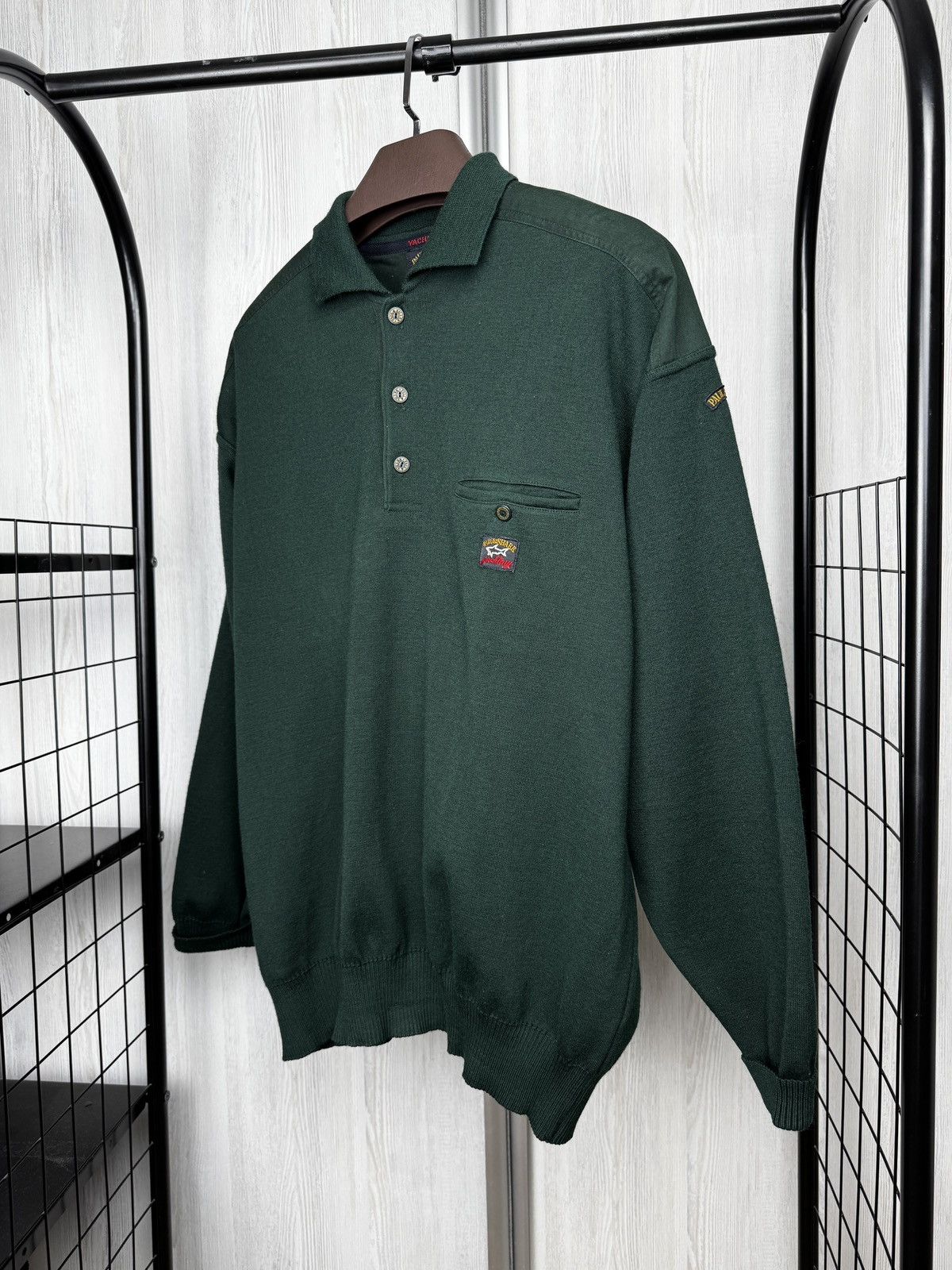Paul & Shark Paul & Shark vintage green rugby pullover collared jumper Size US XL / EU 56 / 4 - 5 Thumbnail
