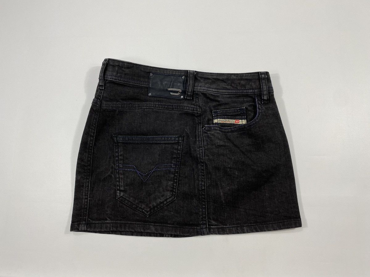 Diesel Diesel Stonewashed Black Avant Garde Stretch Mini Skirt Size 28" / US 6 / IT 42 - 17 Thumbnail