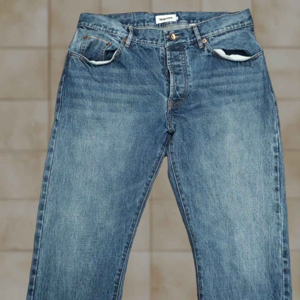 Taylor Stitch Taylor Stitch Jeans Mens 32x34 Blue Denim 5-Pocket Button Straight Pants Size US 32 / EU 48 - 1 Thumbnail